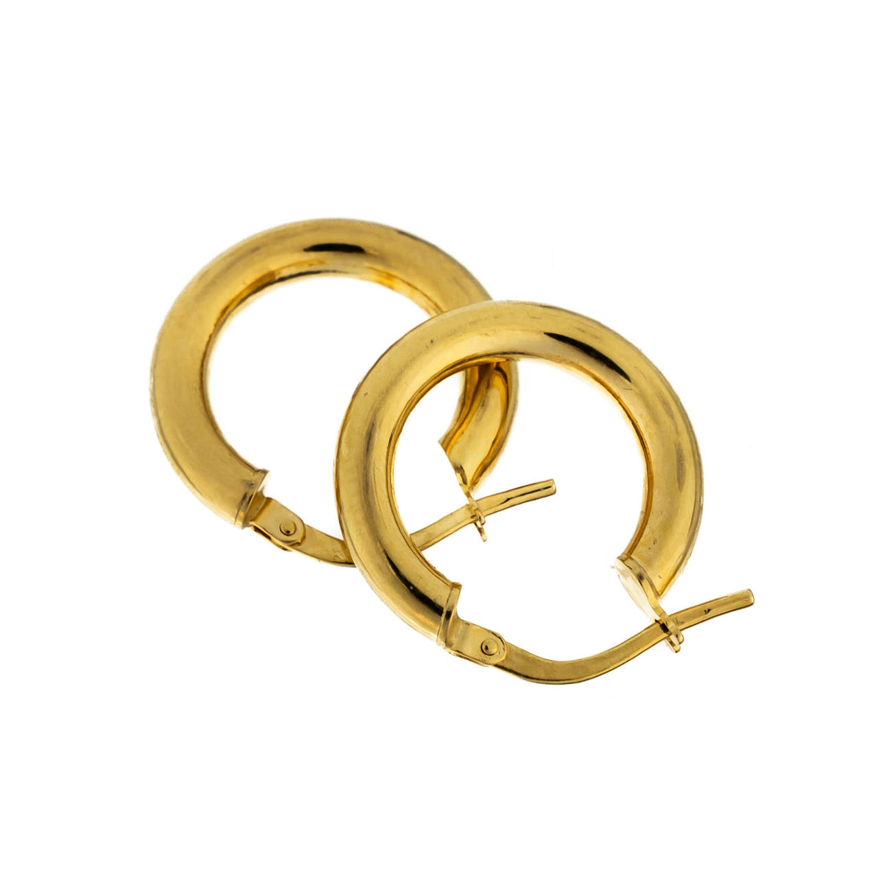 ÖRHÄNGEN. "Creoler" 18K Guld 1900-tal (2st).