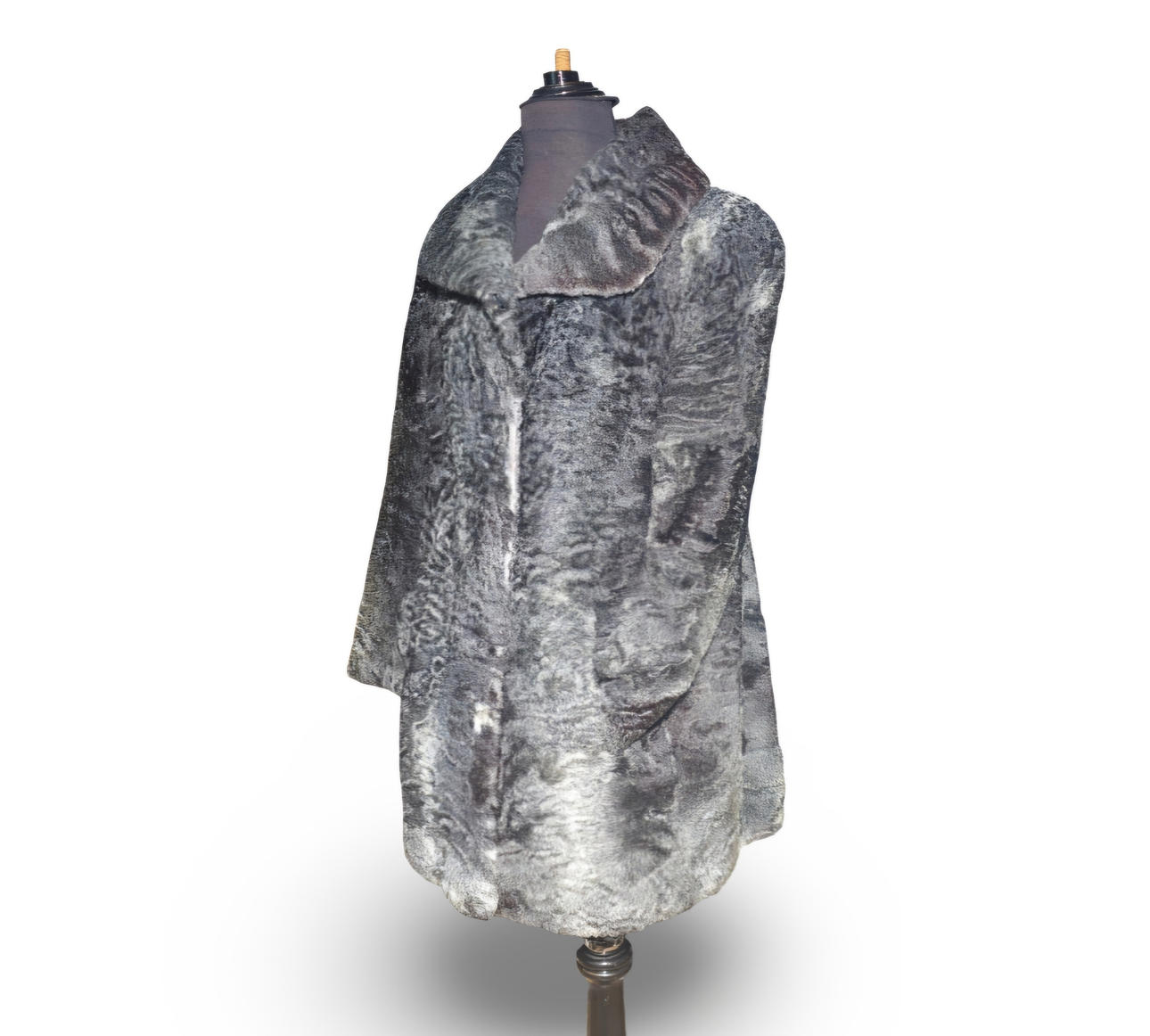 Black astrakhan jacket. Size 44.