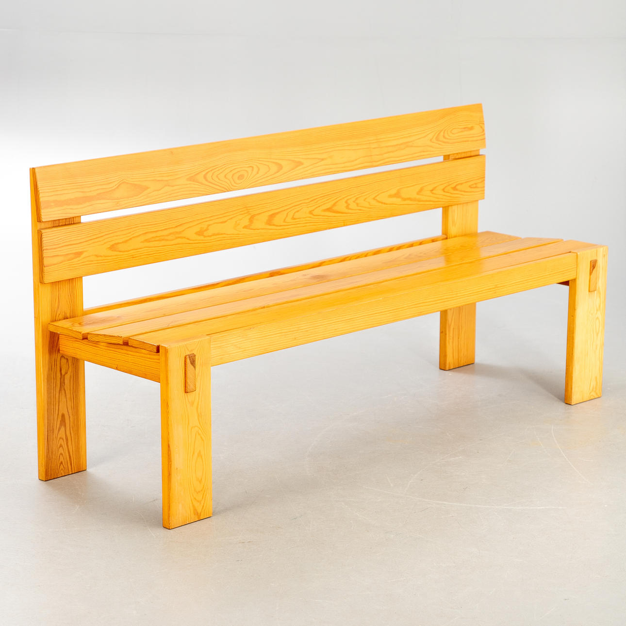 Softwood bench, probably Scandinavia, 1970s.