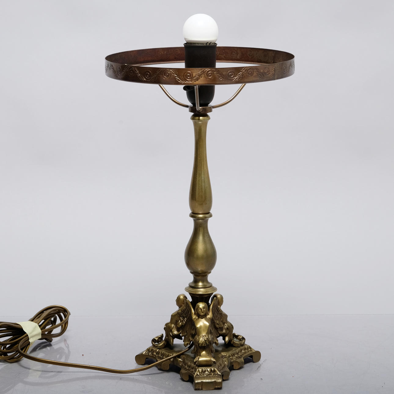 BORDSLAMPA Strindbergsmodell, bergmans, brons.
