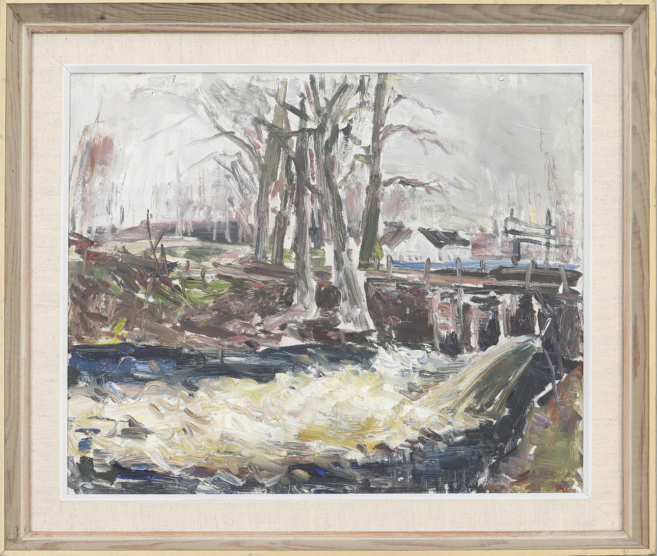 ALEXANDER  ROOS. Oil on panel, signed.