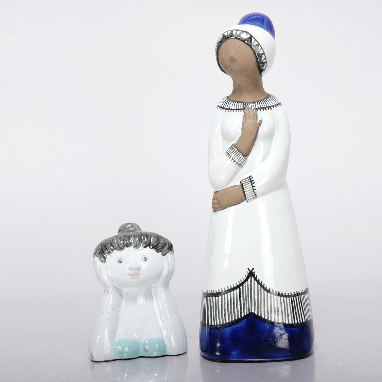 MARI SIMMULSON. Sculpture, Earthenware, 2 pieces, Upsala-Ekeby.