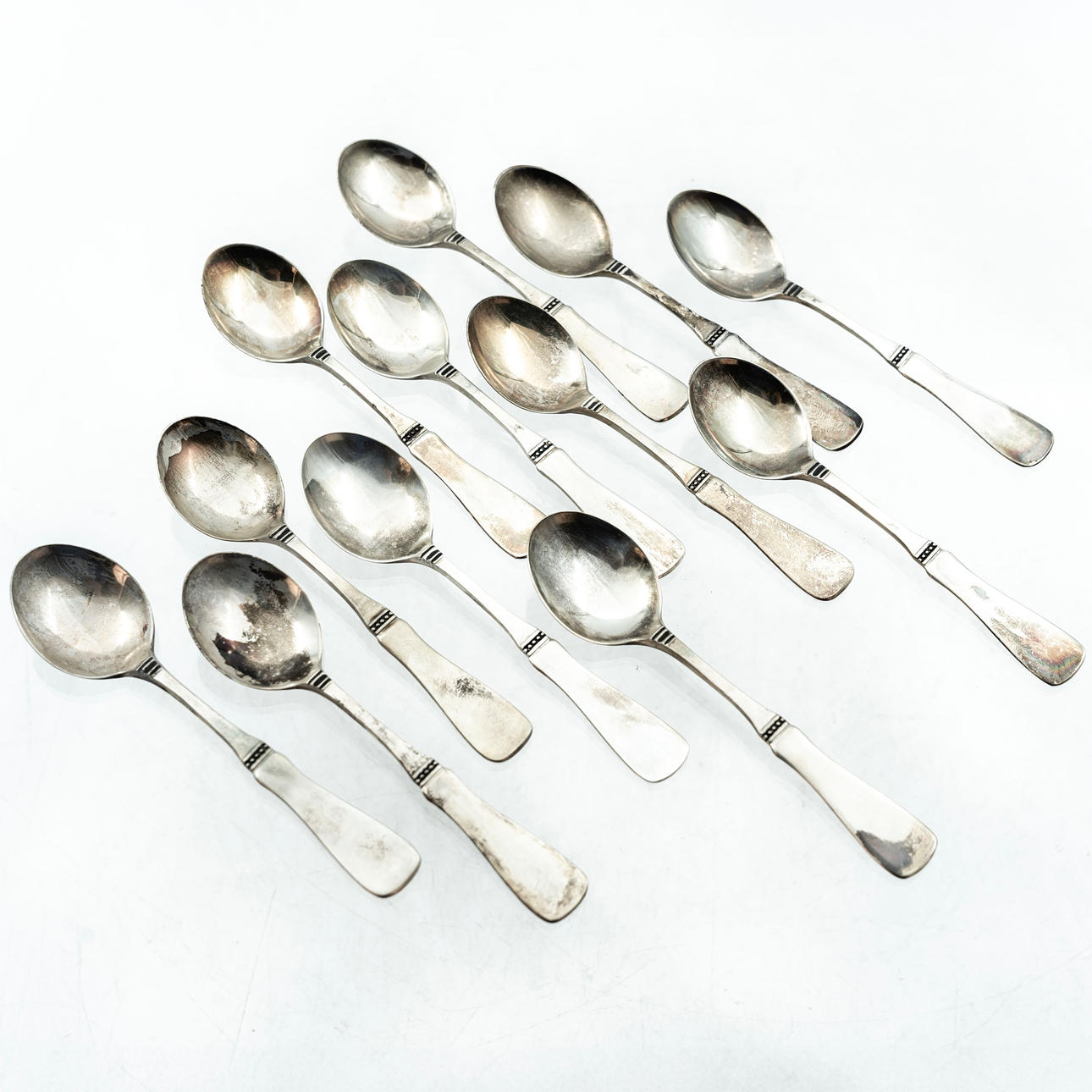 TEASPOONS. Silver 20th Century (12pcs).