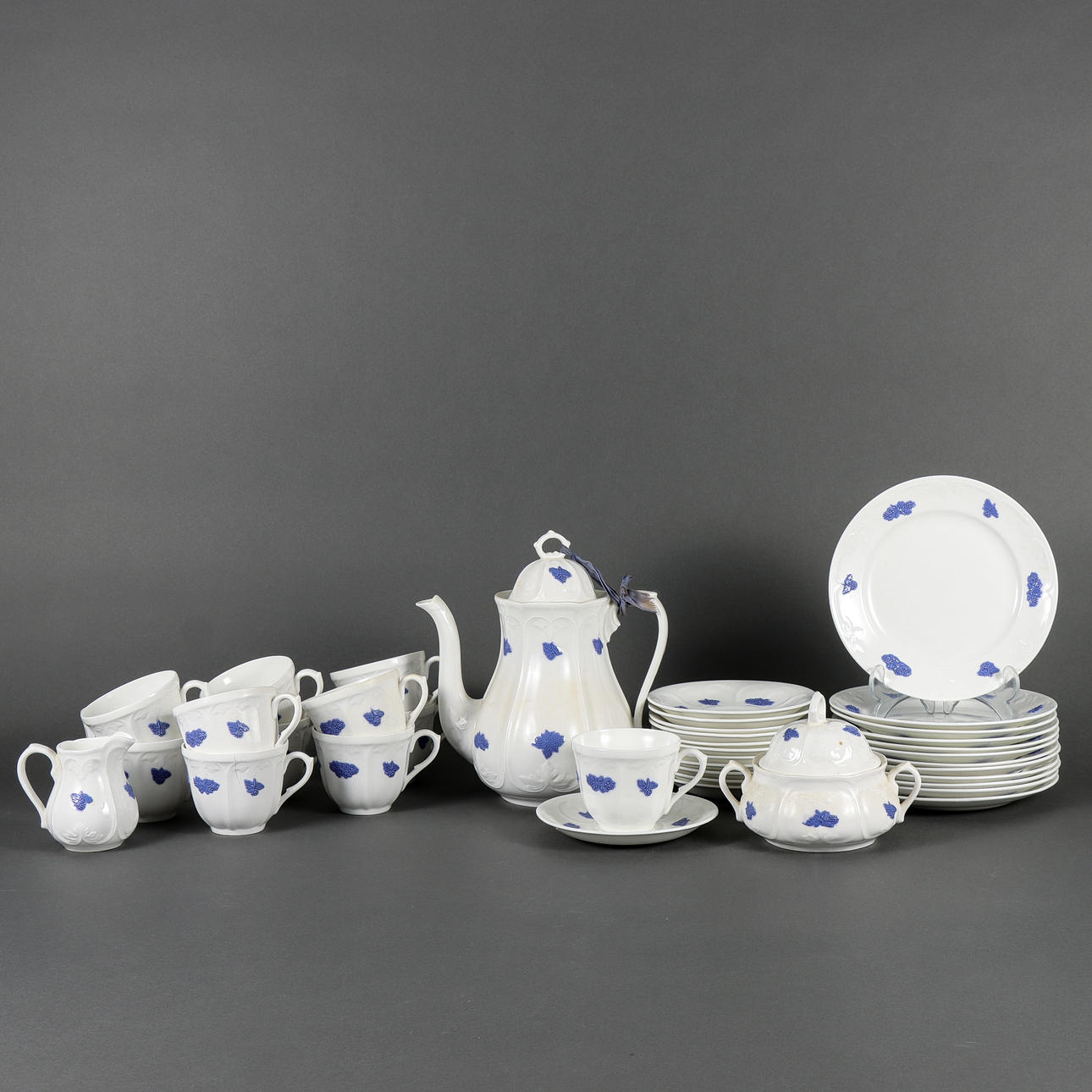 KAFFESERVIS Gustavsberg Blå Blom.