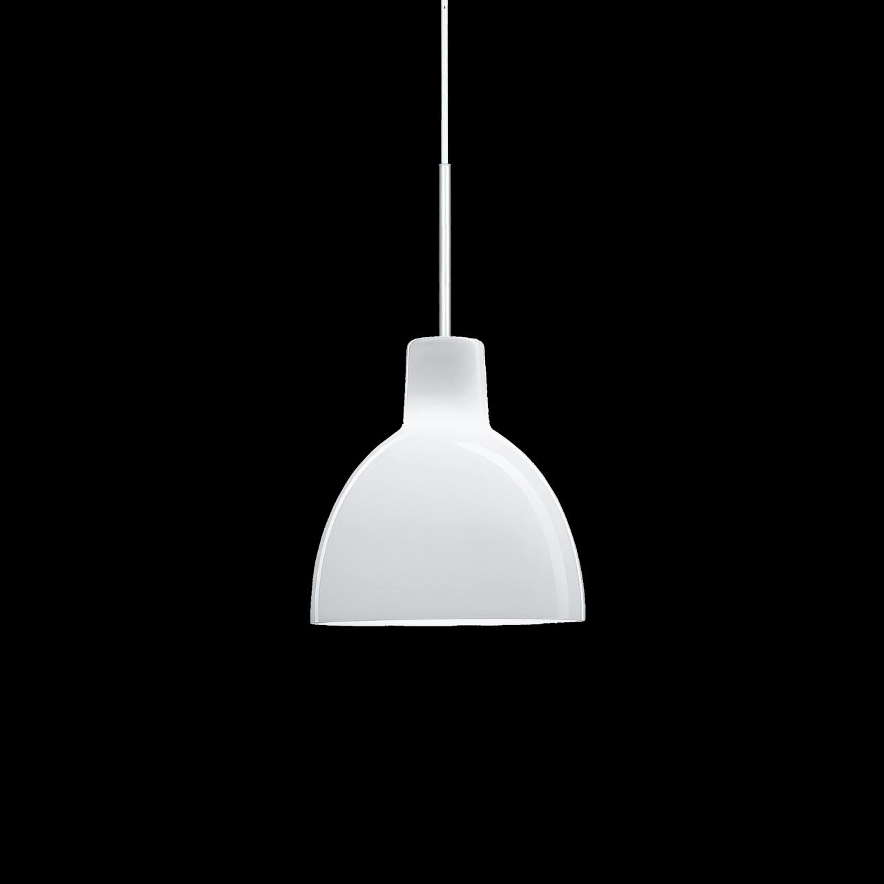 LOUIS POULSEN. “Toldbod” mini pendulum. White glass.