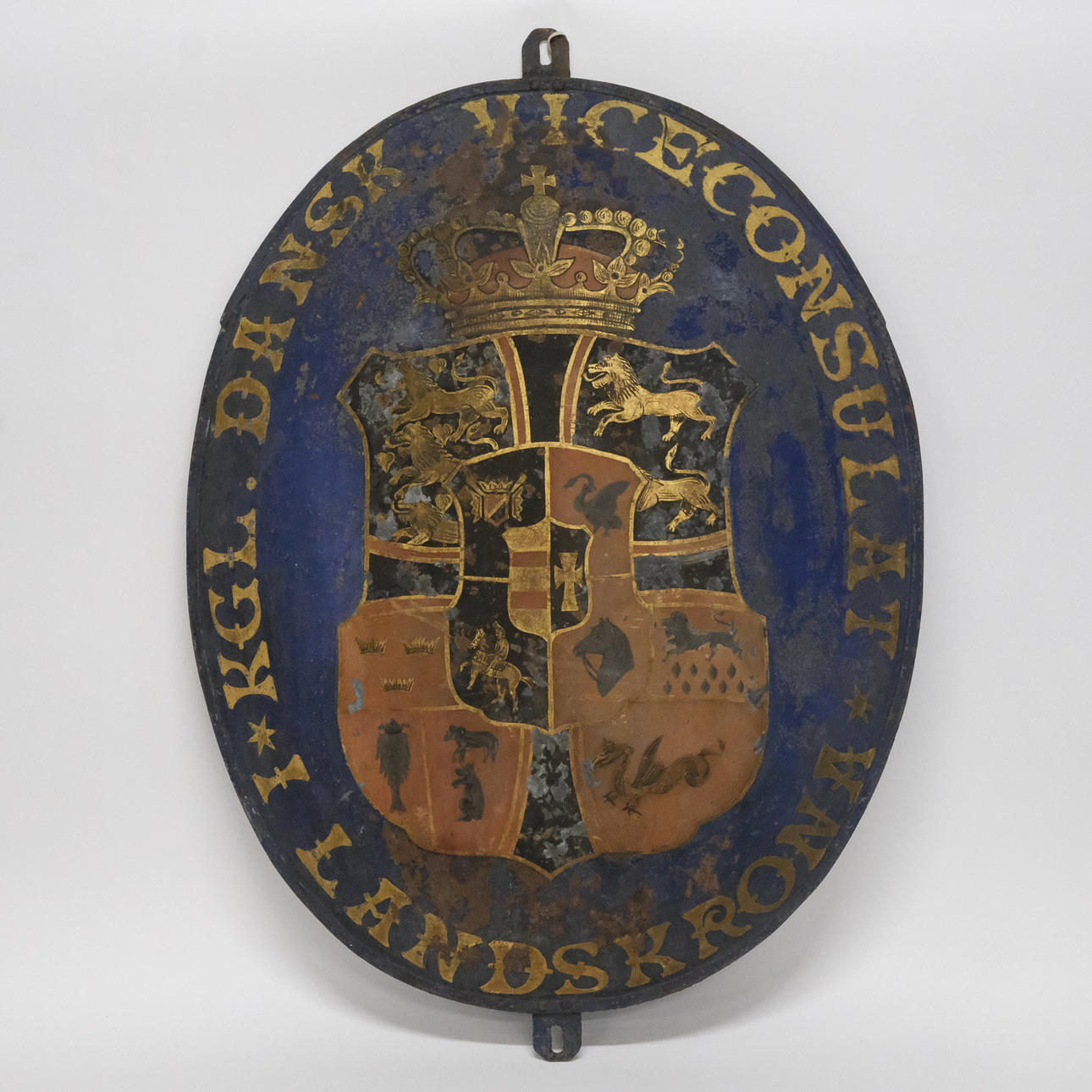 SIGN, TINPLATE, DANISH VICE CONSULATE.