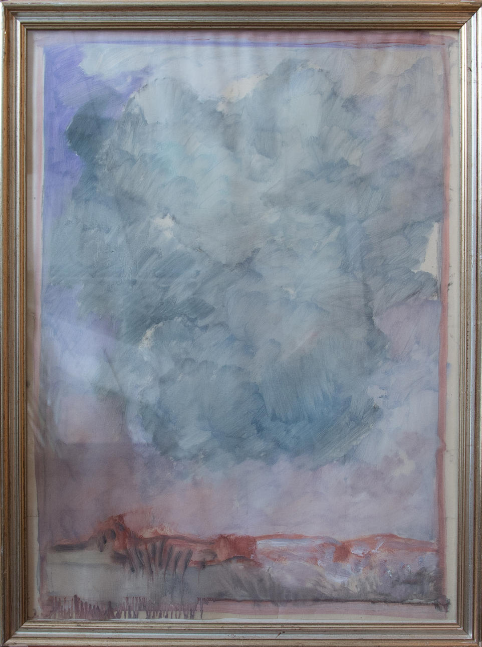 GUTBROD WALTER. Sanddyner II, olja på pergamentpapper, inte signerad och inte daterad.