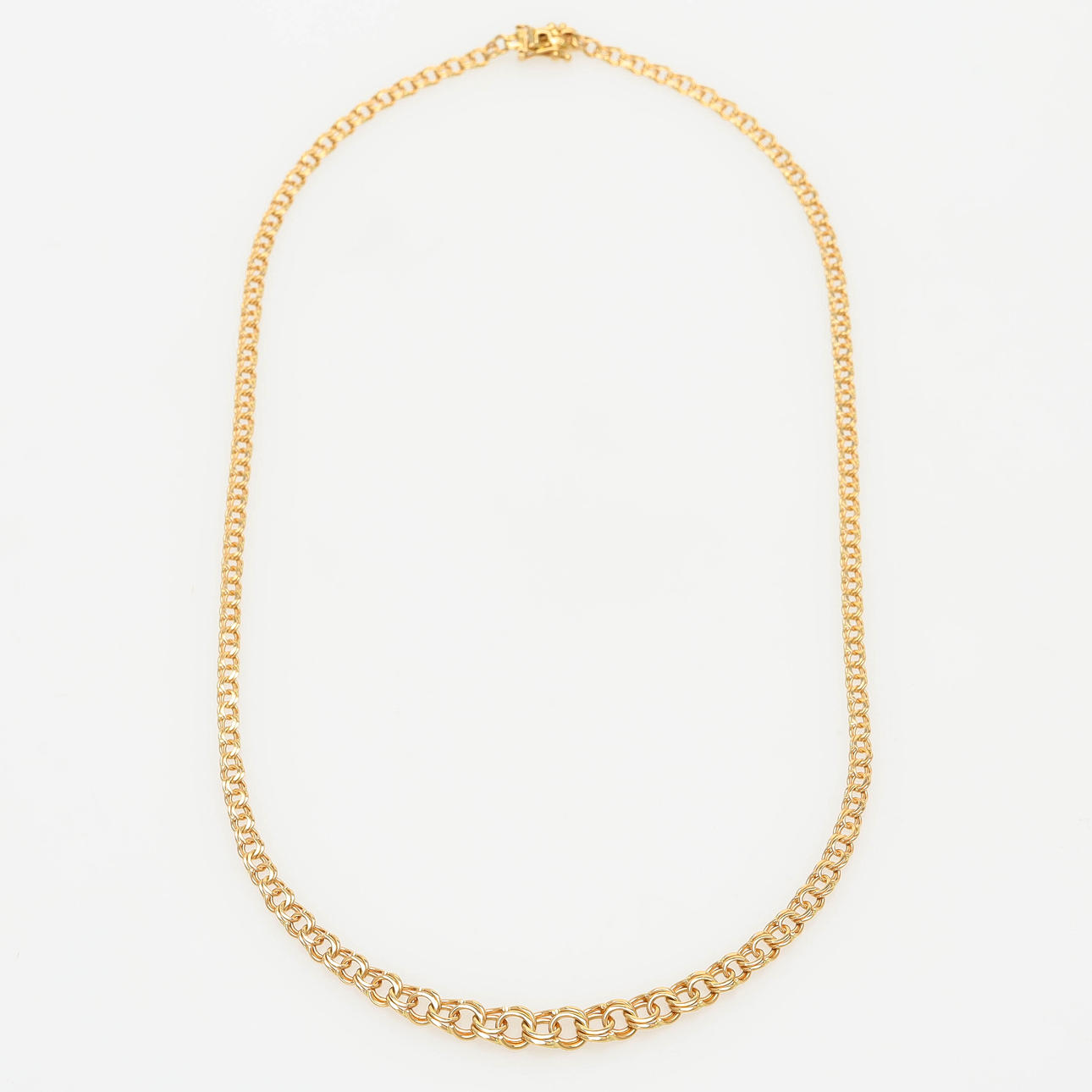 COLLIER, 18 k guld, doserad bismarcklänk.