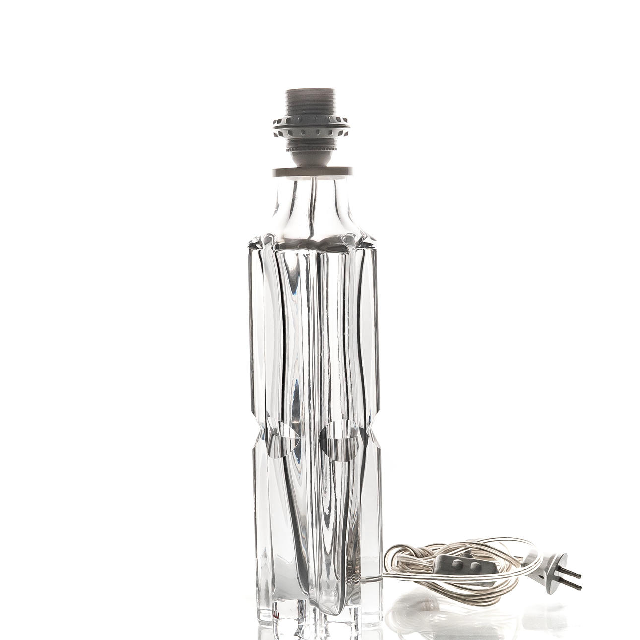 GÖRAN WÄRFF. TABLE LAMP, signed, numbered 12220, costa boda, glass.