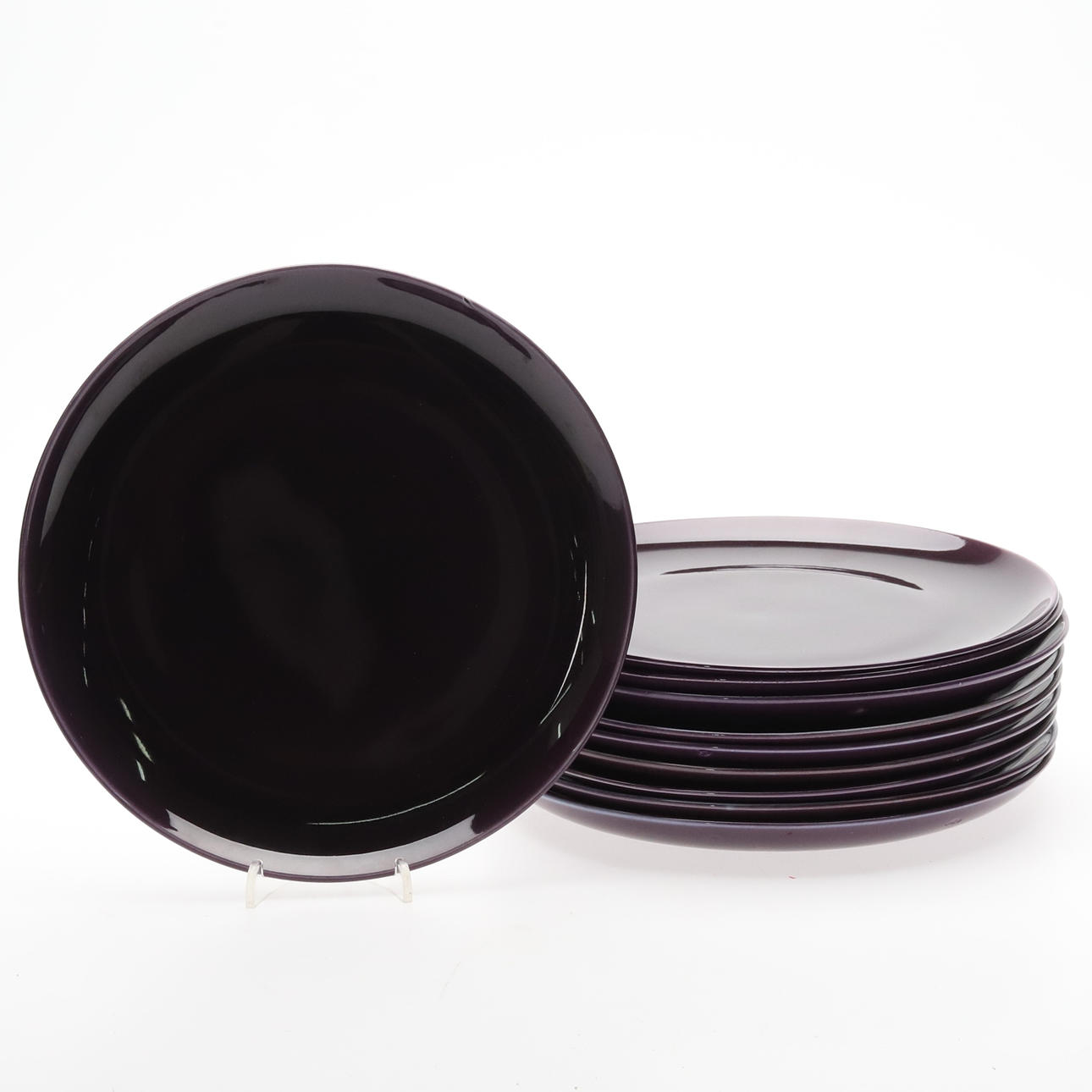 PLATES, dark purple color, 10 pcs.