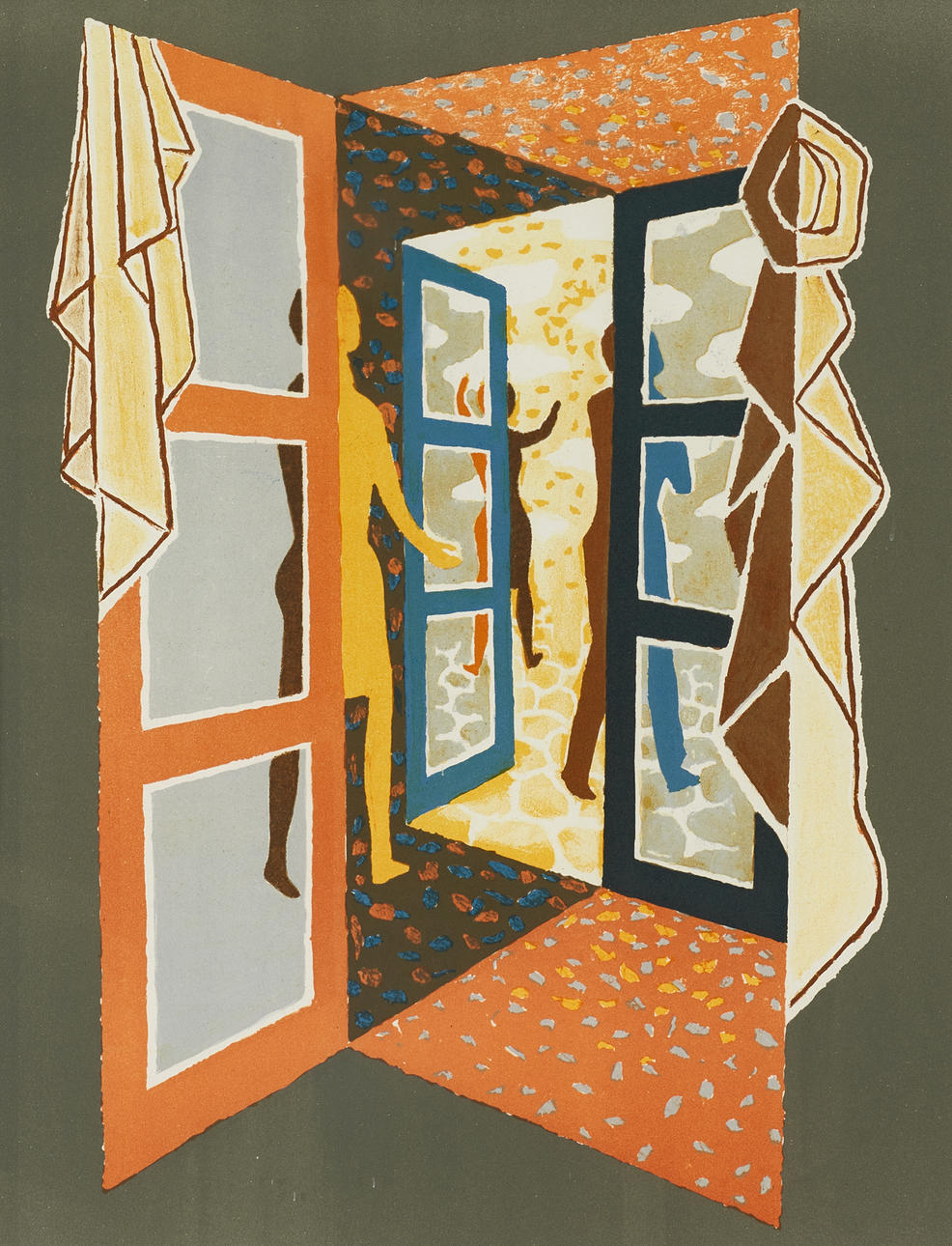 WALDEMAR LORENTZON (1899-1984), figure composition, lithograph, signed Sample print.