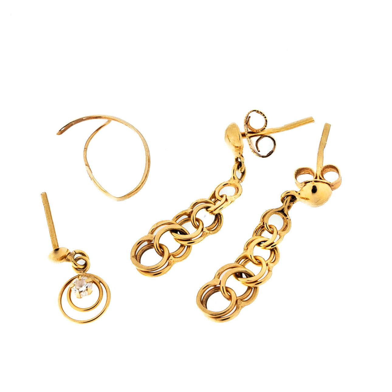 SAMLING ÖRHÄNGEN. 18K Guld 1900-tal (4st).