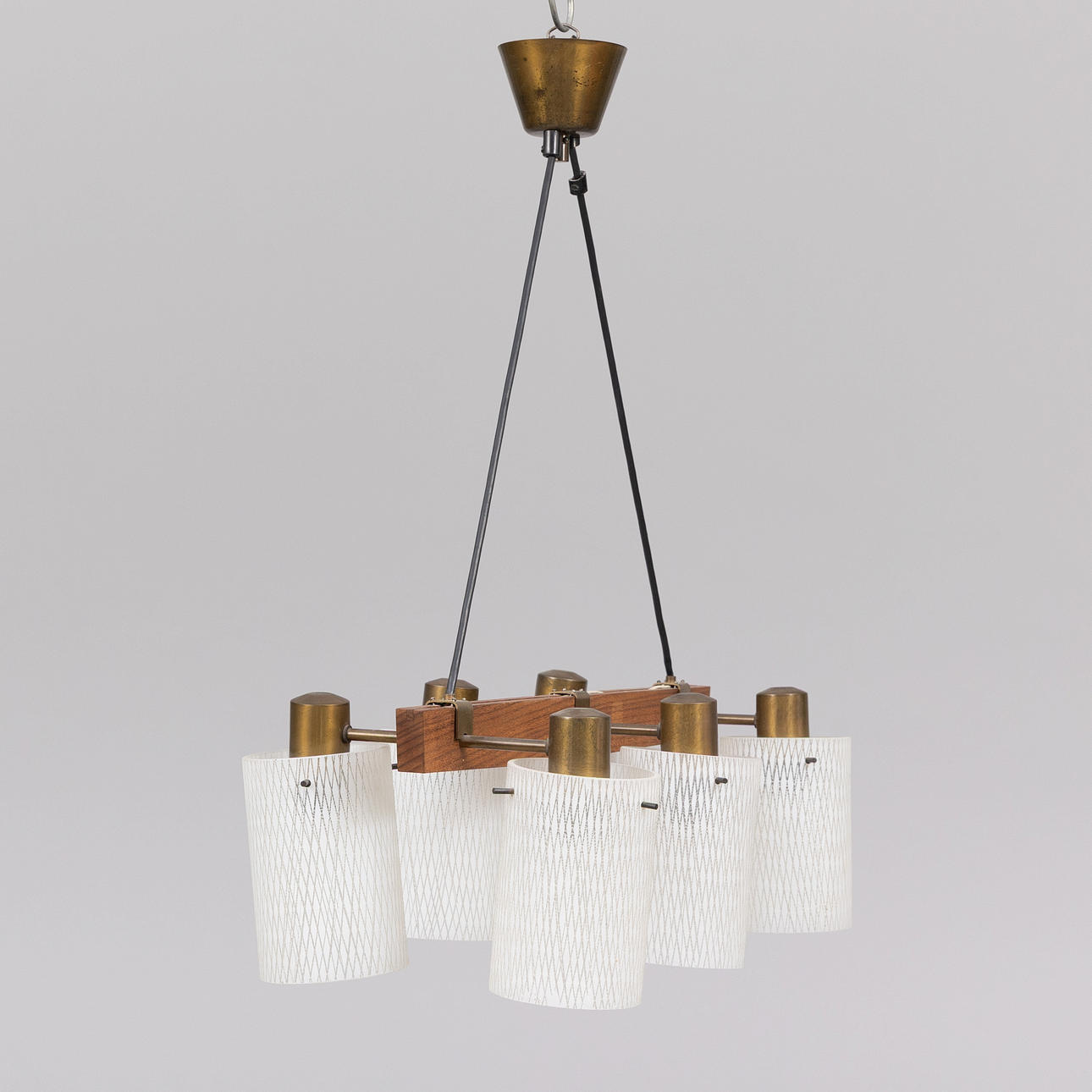 A ceiling lamp, 6 light points, 1960s.