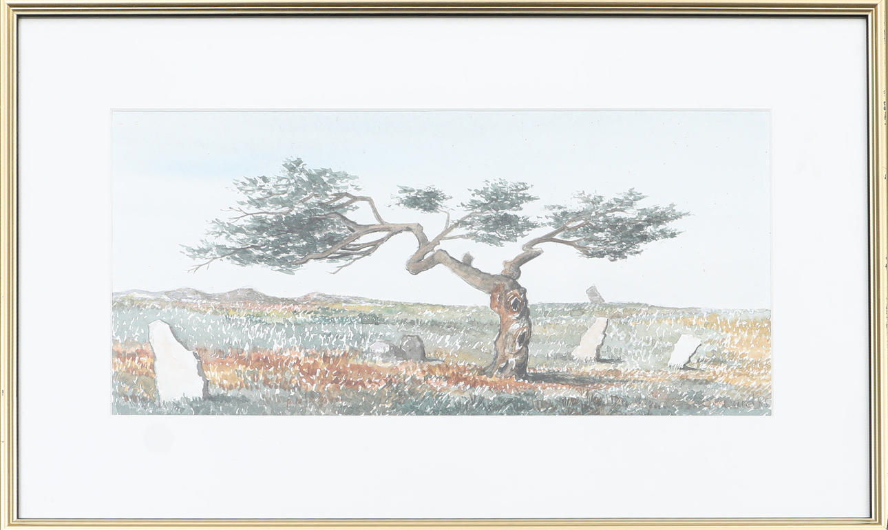 OIDENTIFIERAD KONSTNÄR. Watercolour, signed, dated -85.