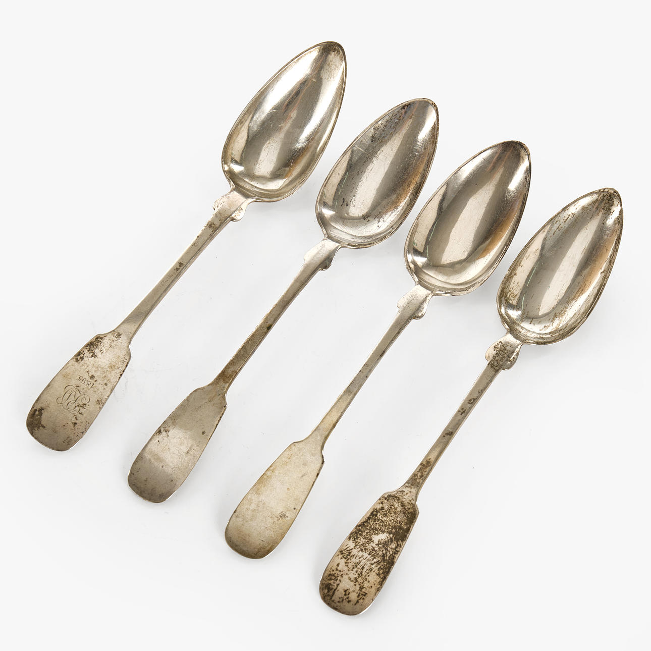 Tablespoons, 4 pcs, silver.
