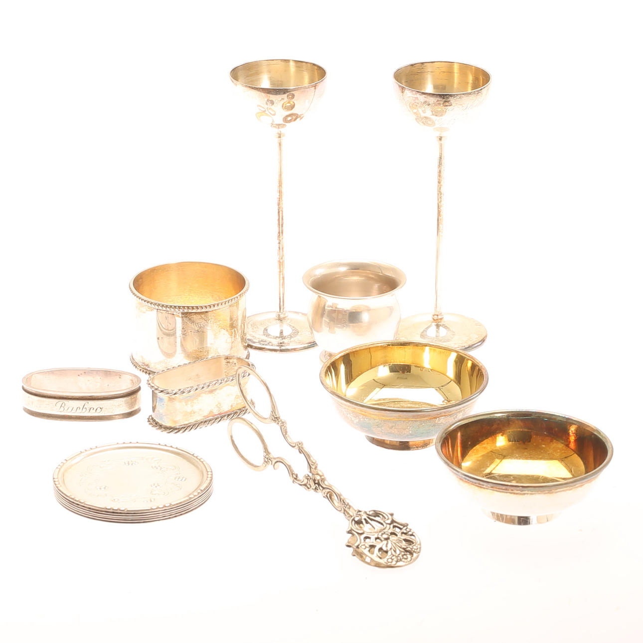 MISCELLANEOUS SILVER, 15 pieces.