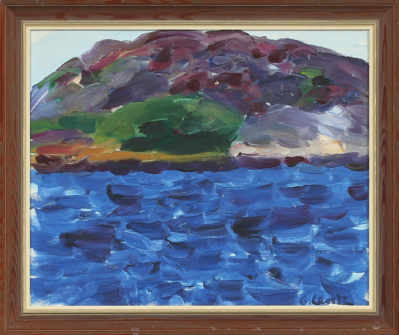 GÖRAN LANTZ. "Från Malö strömmar", olja på duk, signerad.