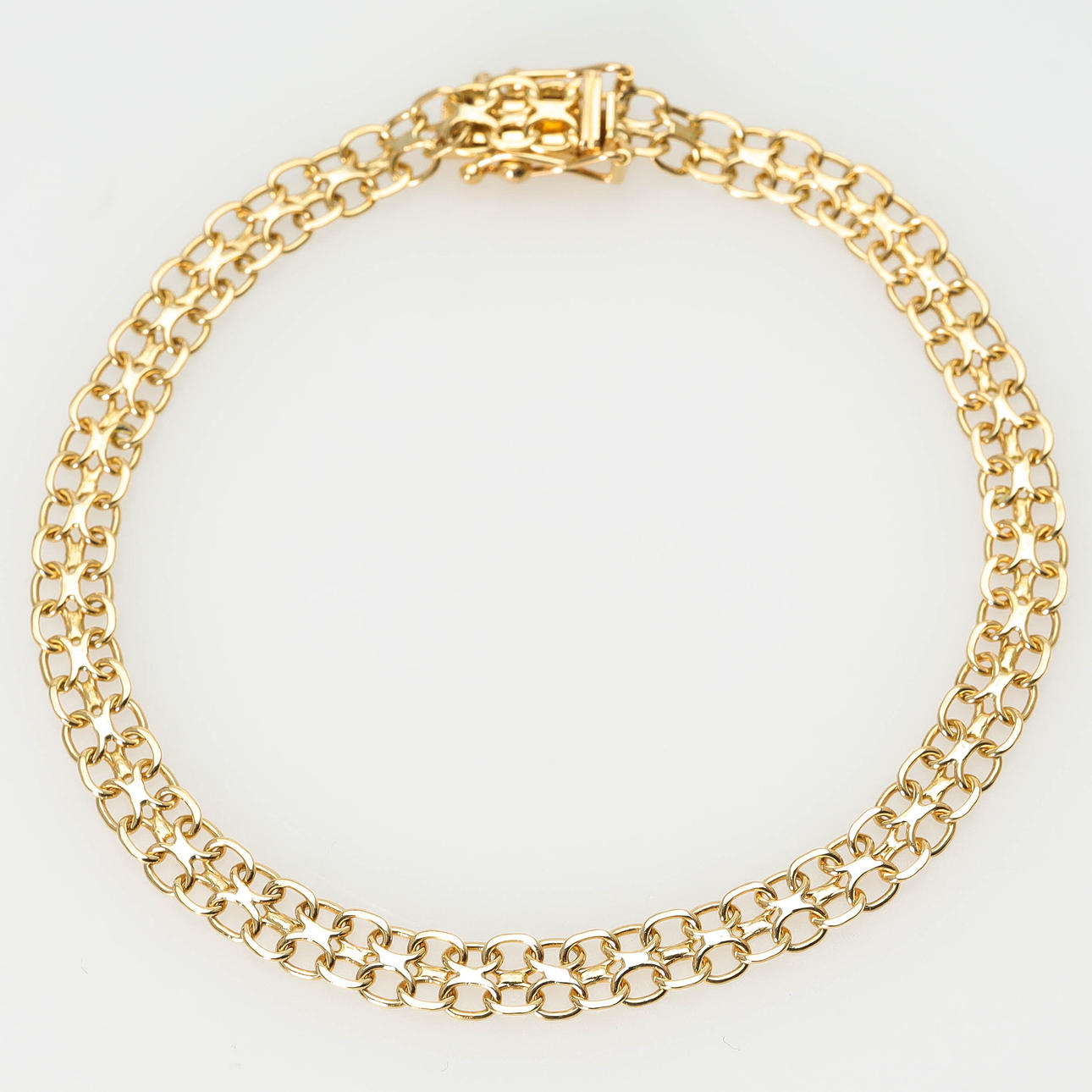 ARMBAND, 18 k guld, x-länk, Joans, Köping.