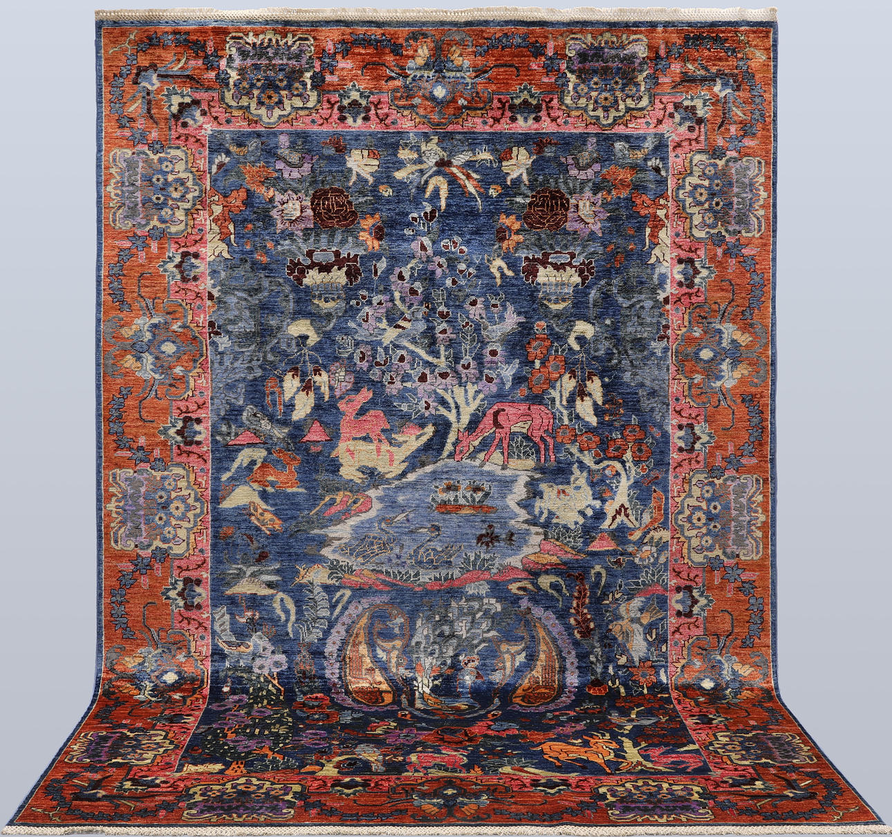 CARPET. Figural Zigler, 299 x 204 cm.