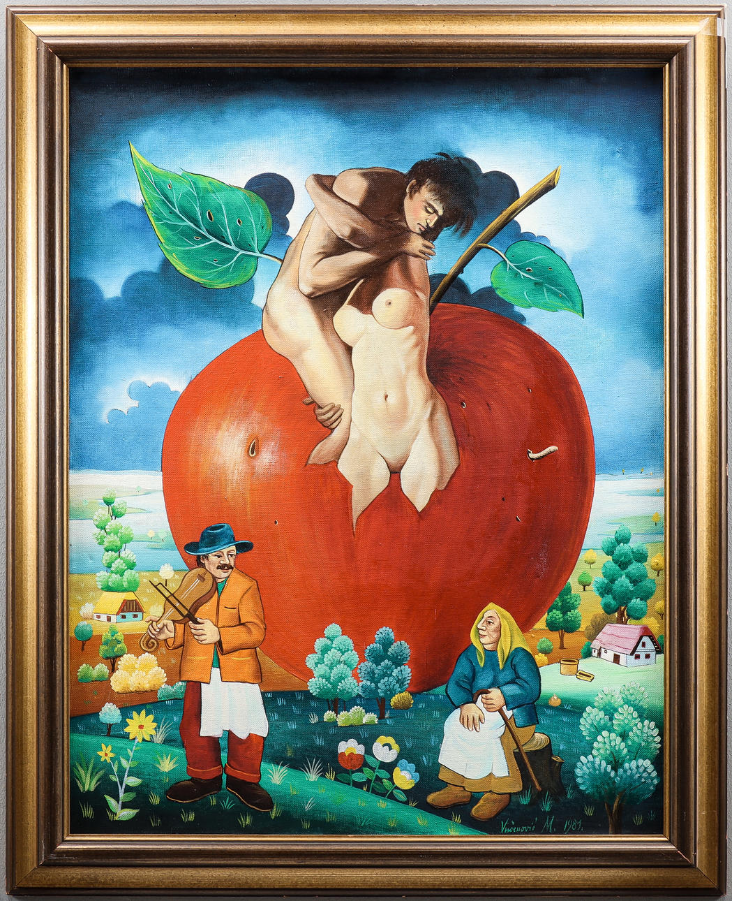 OIDENTIFIERAD KONSTNÄR olja på duk, signerad.