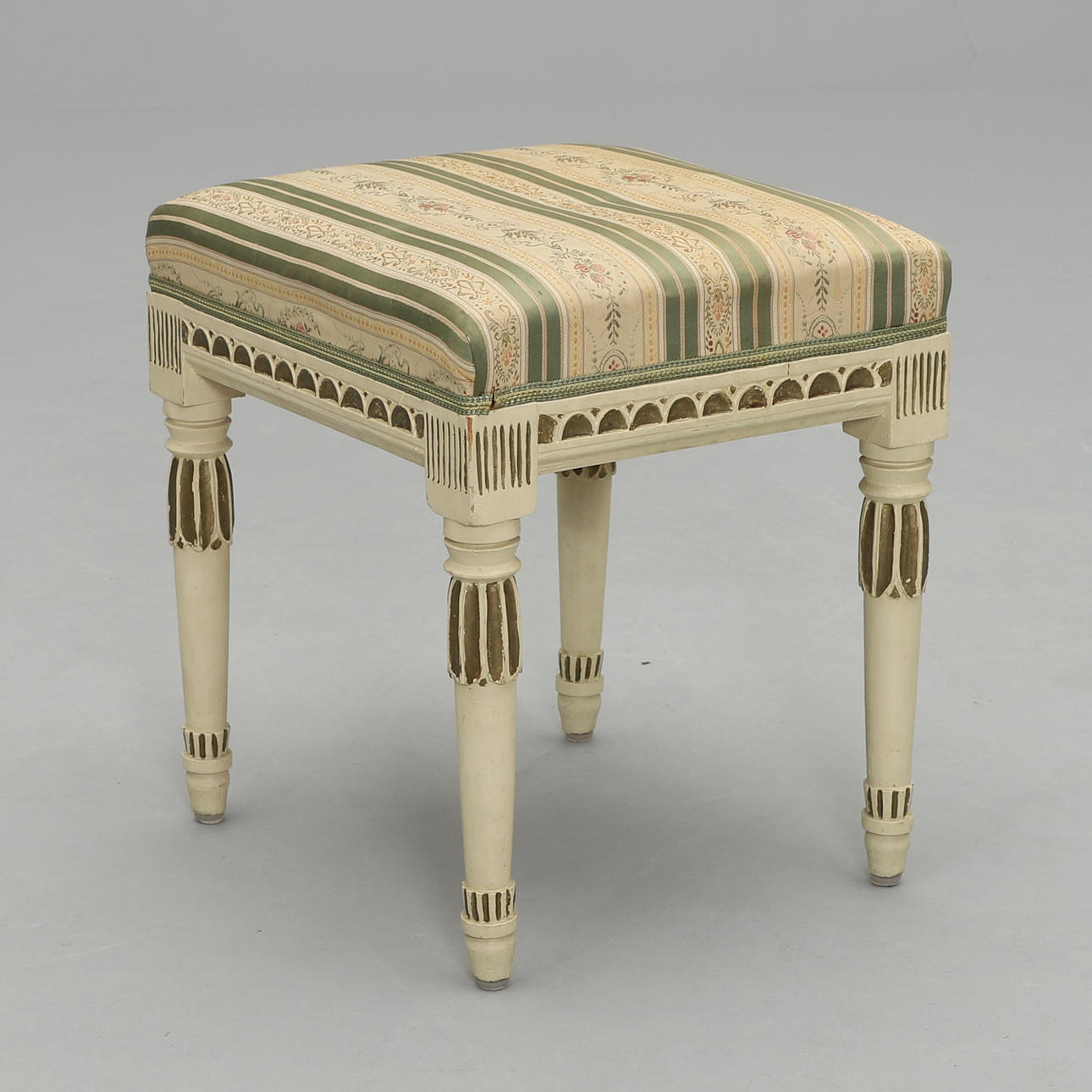 A 20th century Gustavian style stool.