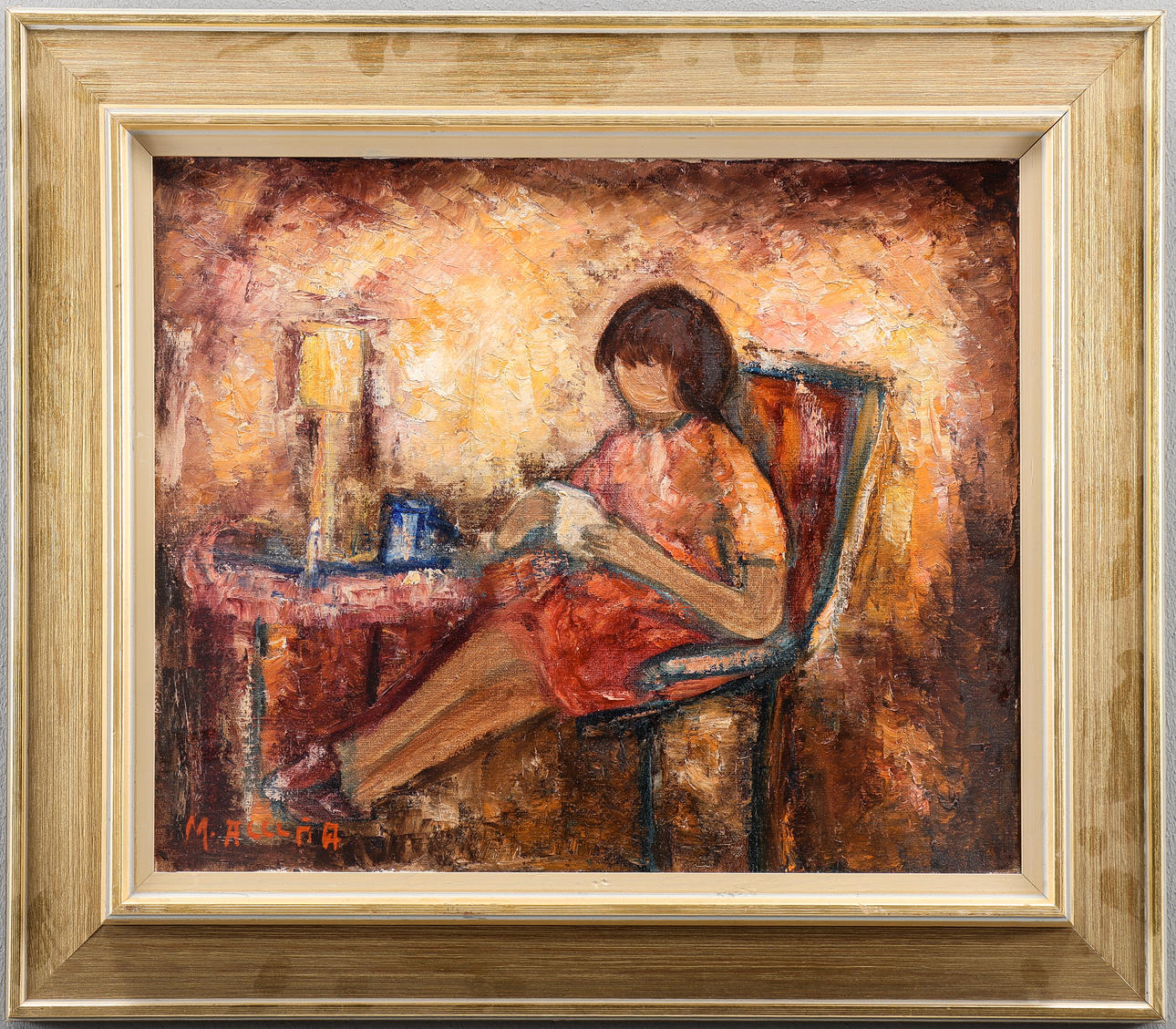 OIDENTIFIERAD KONSTNÄR olja på duk, signerad.