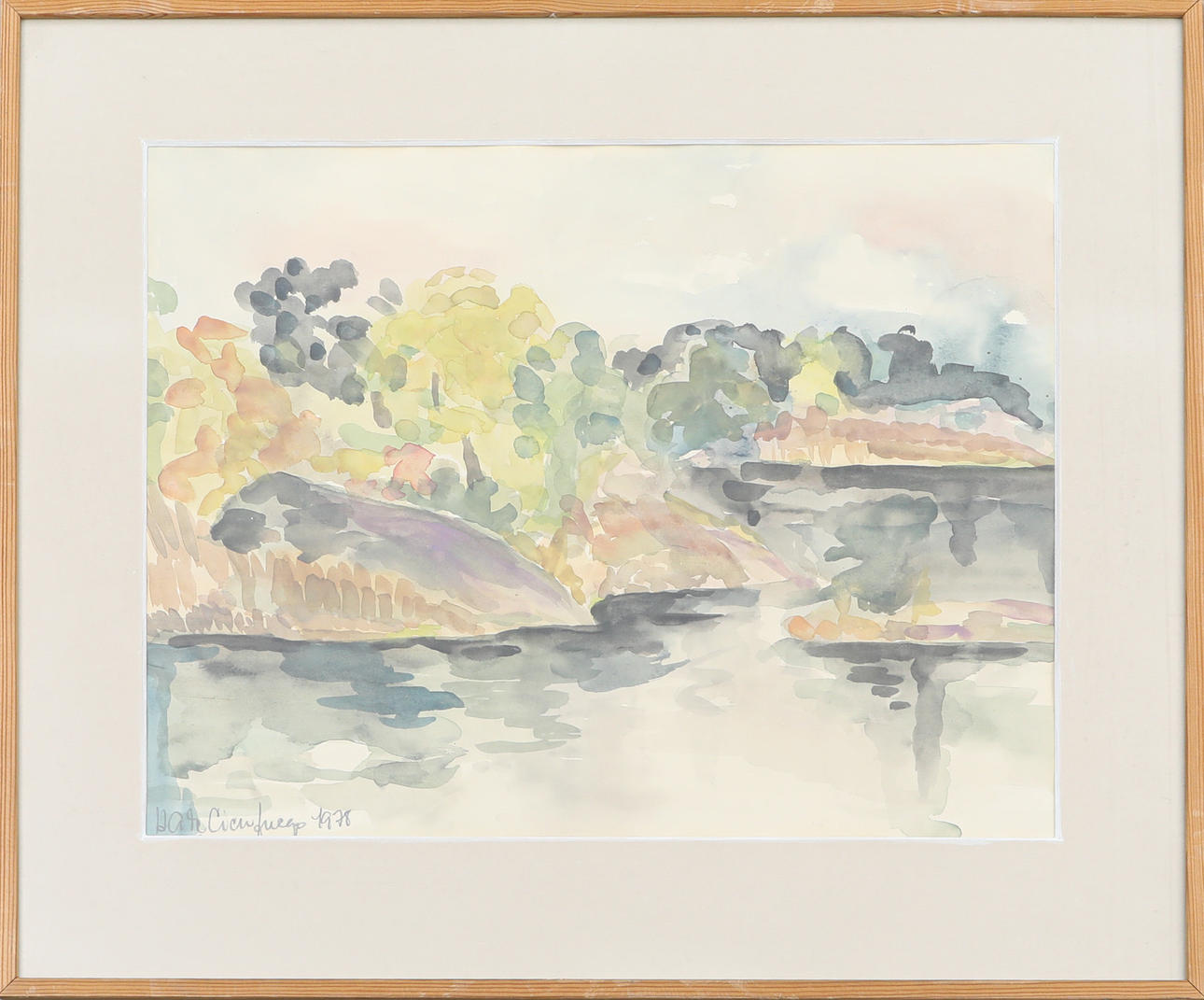 HELENE ALVAREZ. Watercolor, dated 1978, signed.