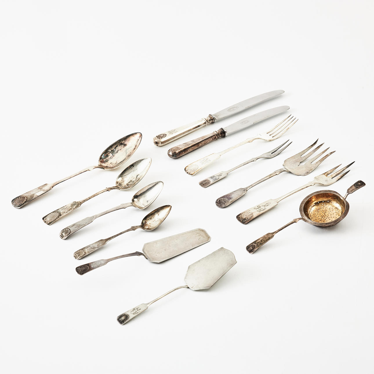 BESTICK, 71 dlr., silver/813, Finland, Snäckmodell.