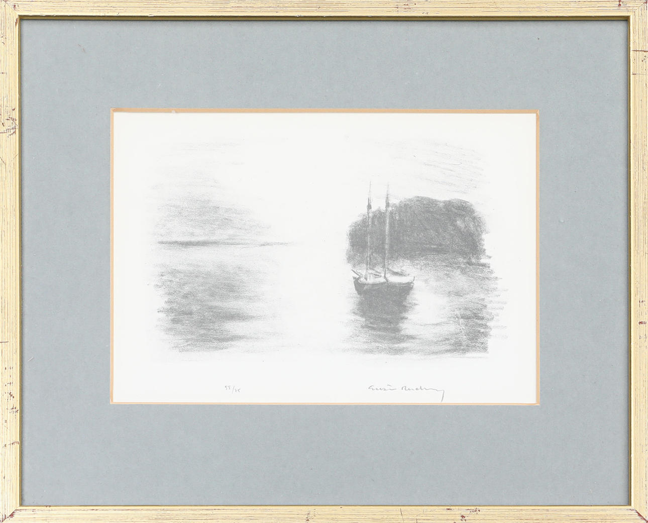 GUSTAV RUDBERG. Lithograph, numbered 58775, signed.