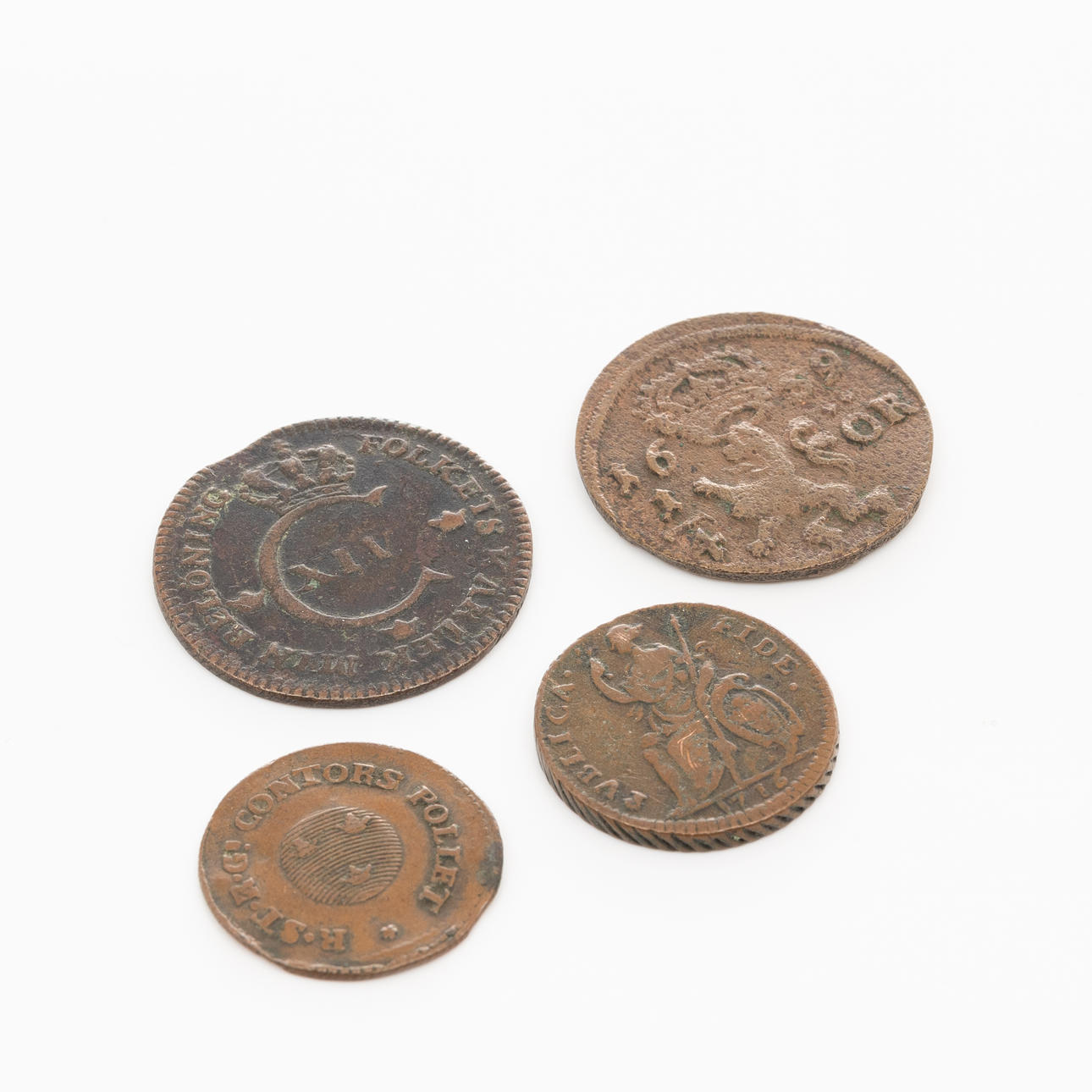 COPPER COINS, 4 pcs.