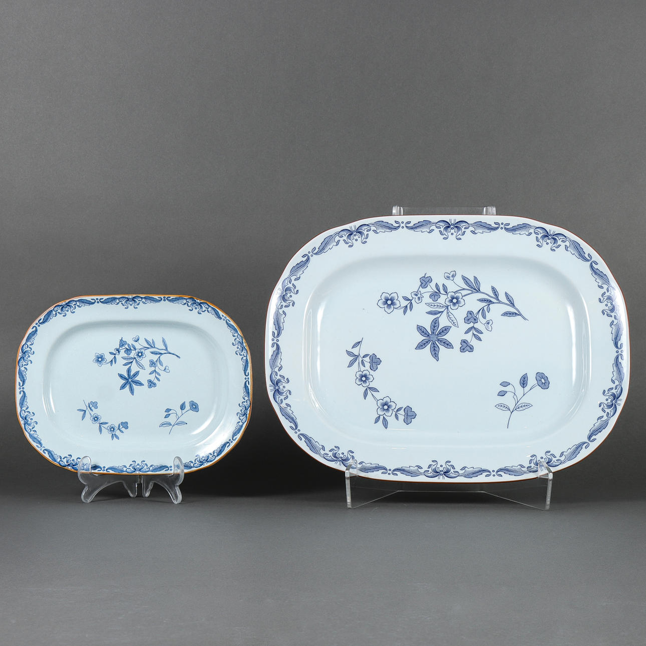 2 serving plates, Rörstrand Ostindia.