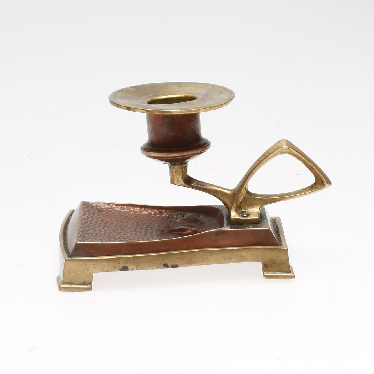 NATTLJUSSTAKE, koppar och mässing. Jugend, omkring sekelskiftet 1900.