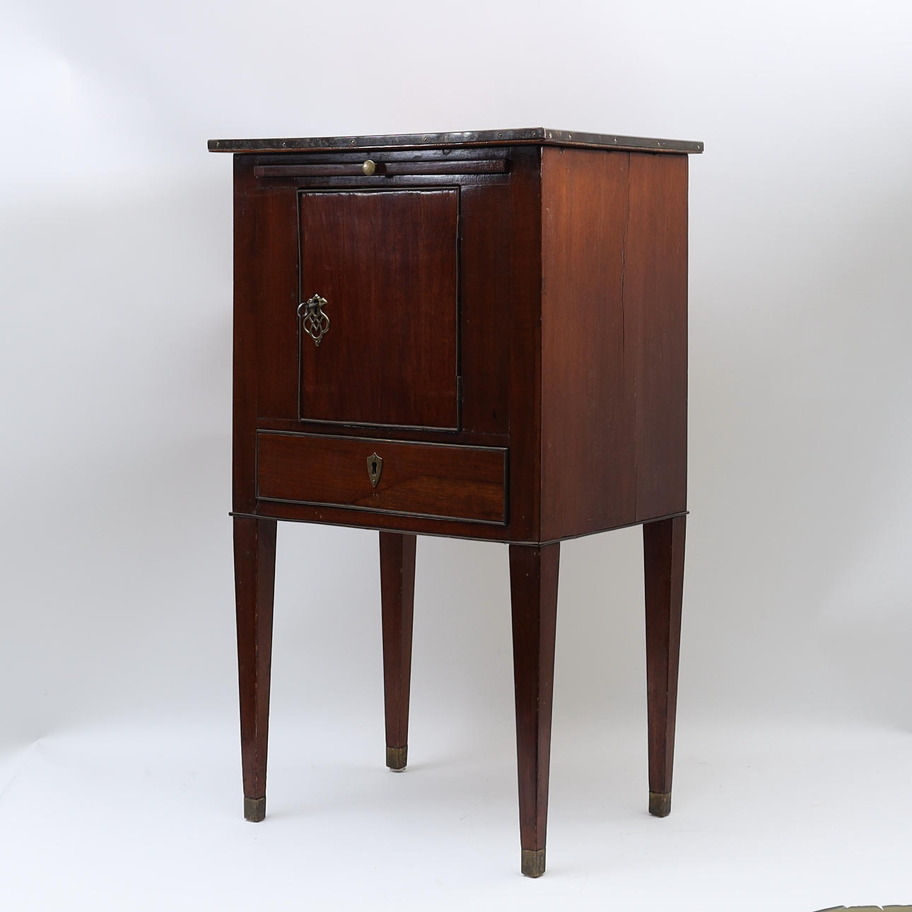 A late Gustavian bedside table, circa 1800.