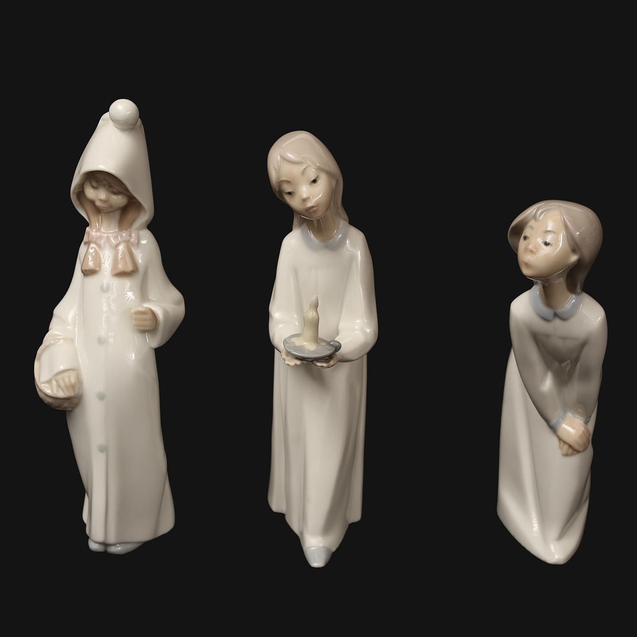 FIGURINER. Porslin, Lladro och Nao, 3st.