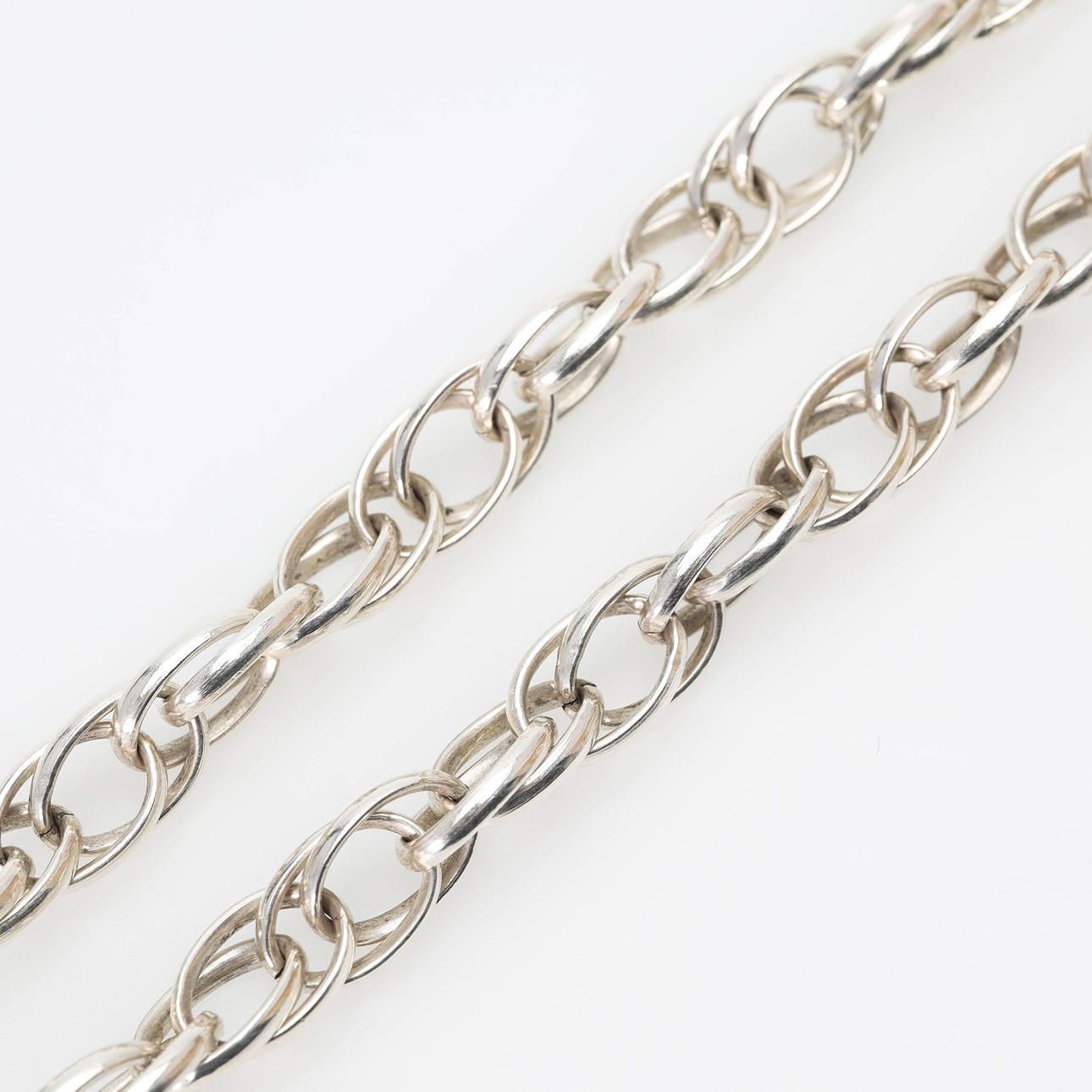 NECKLACE and BRACELET, 2 pieces, silver.