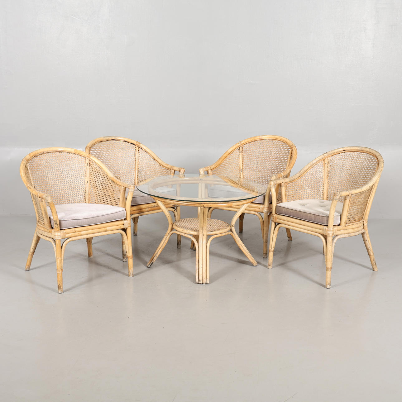 TRÄDGÅRDSGRUPP, 5 delar, Bambu/rotting.