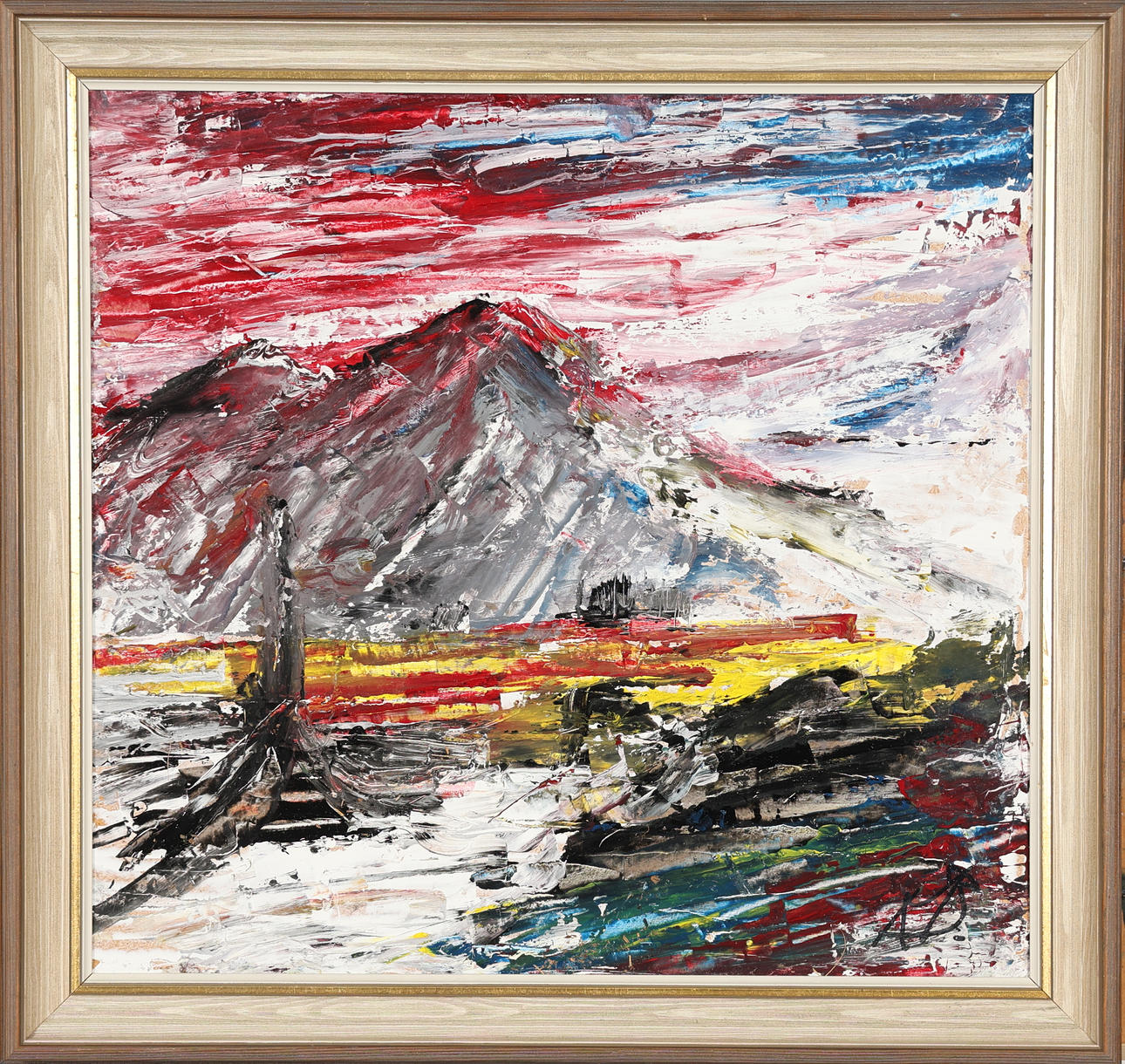 OIDENTIFIERAD KONSTNÄR. OIL ON PANEL signed KB.