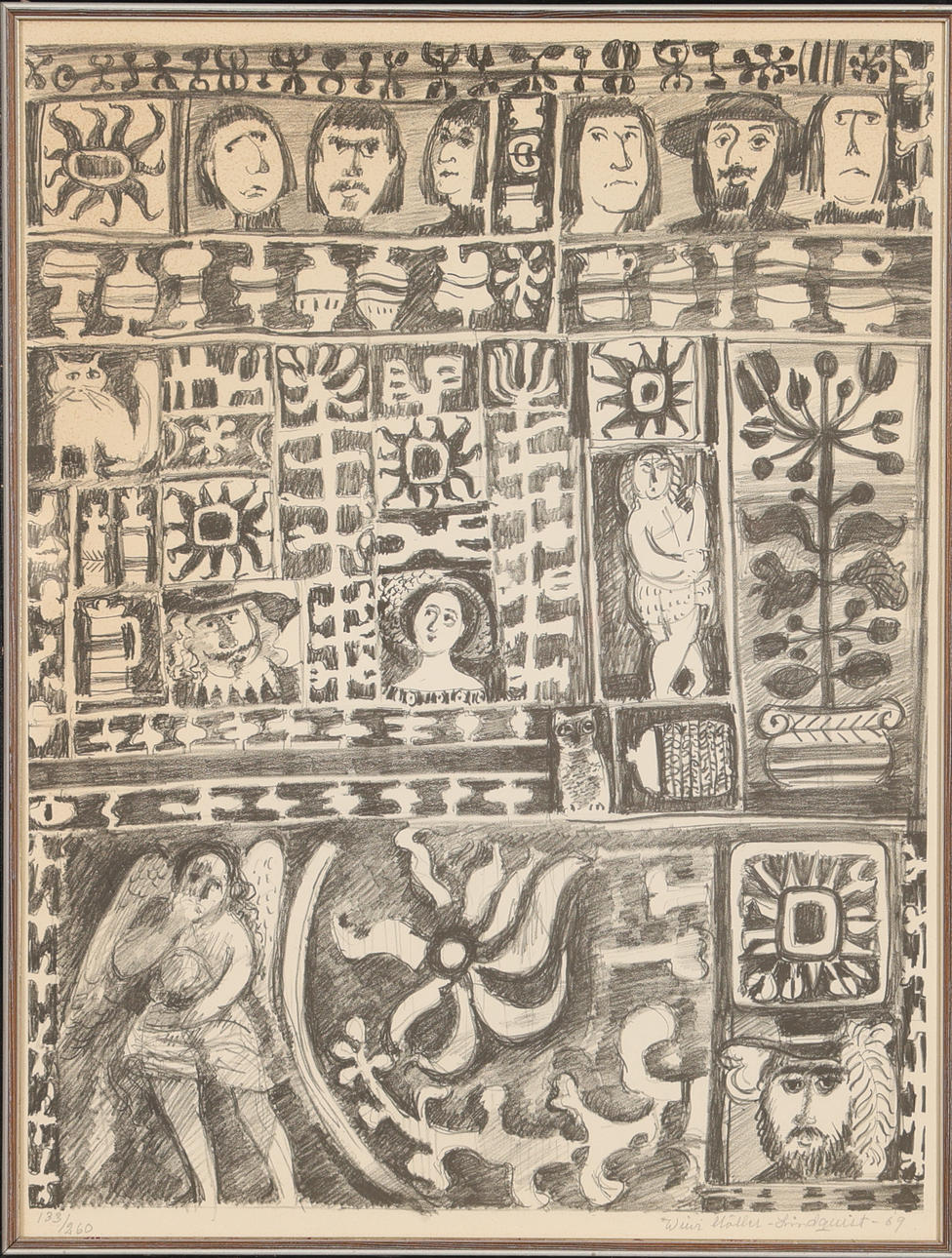 WIWI MÖLLER LINDQUIST. LITHOGRAPH, signed, dated and numbered 133/260.