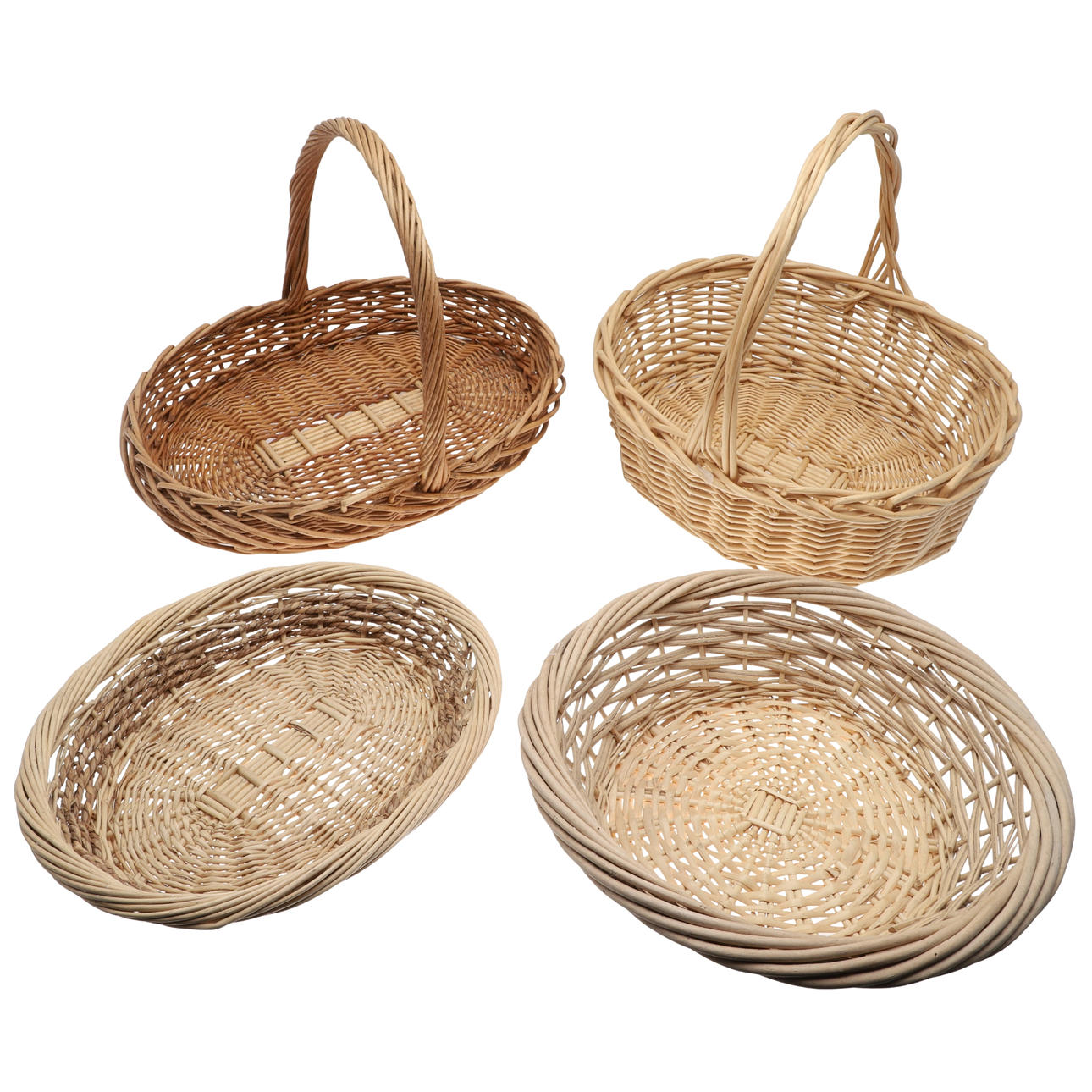 A QUANTITY OF WICKER BASKETS.
