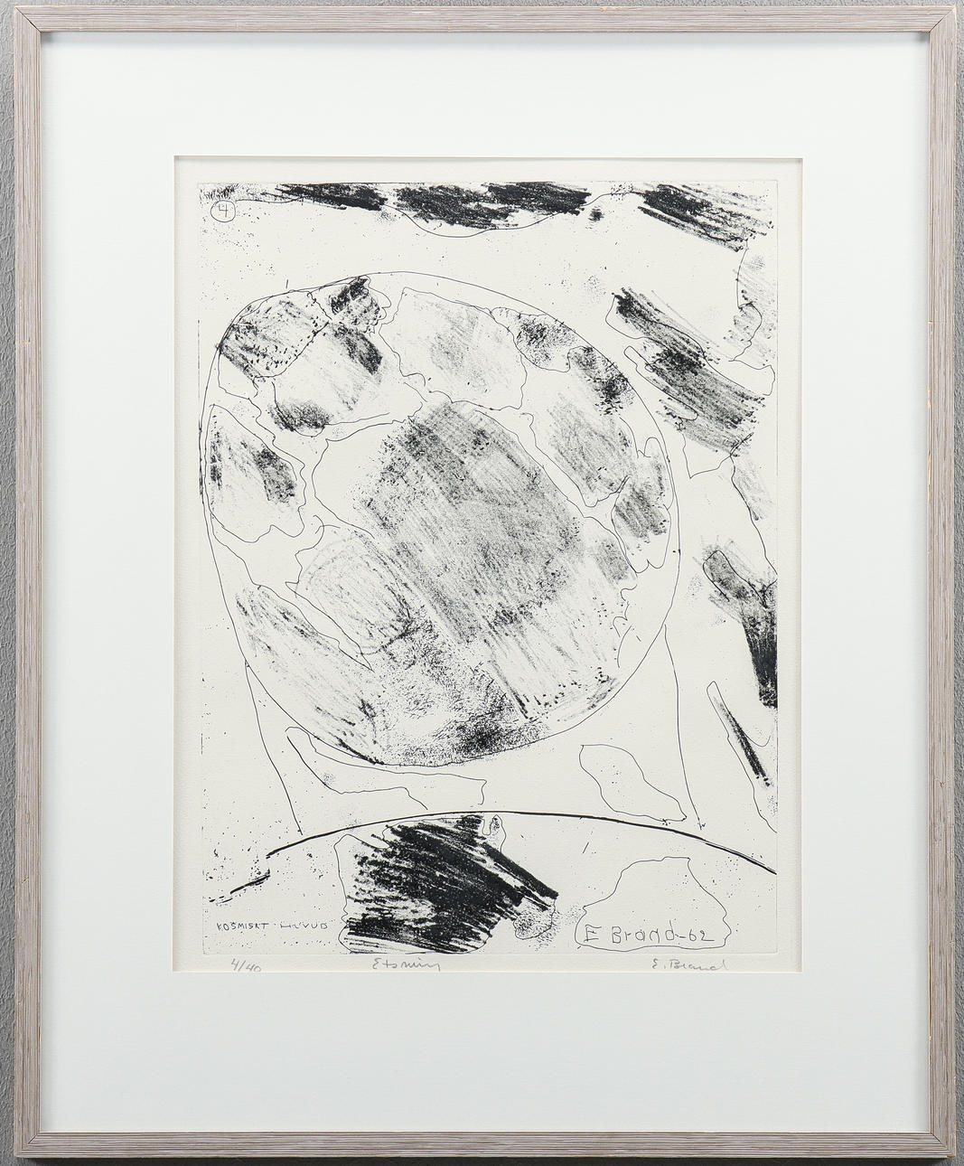 ERLAND BRAND. Etching 4/40, signed -62.