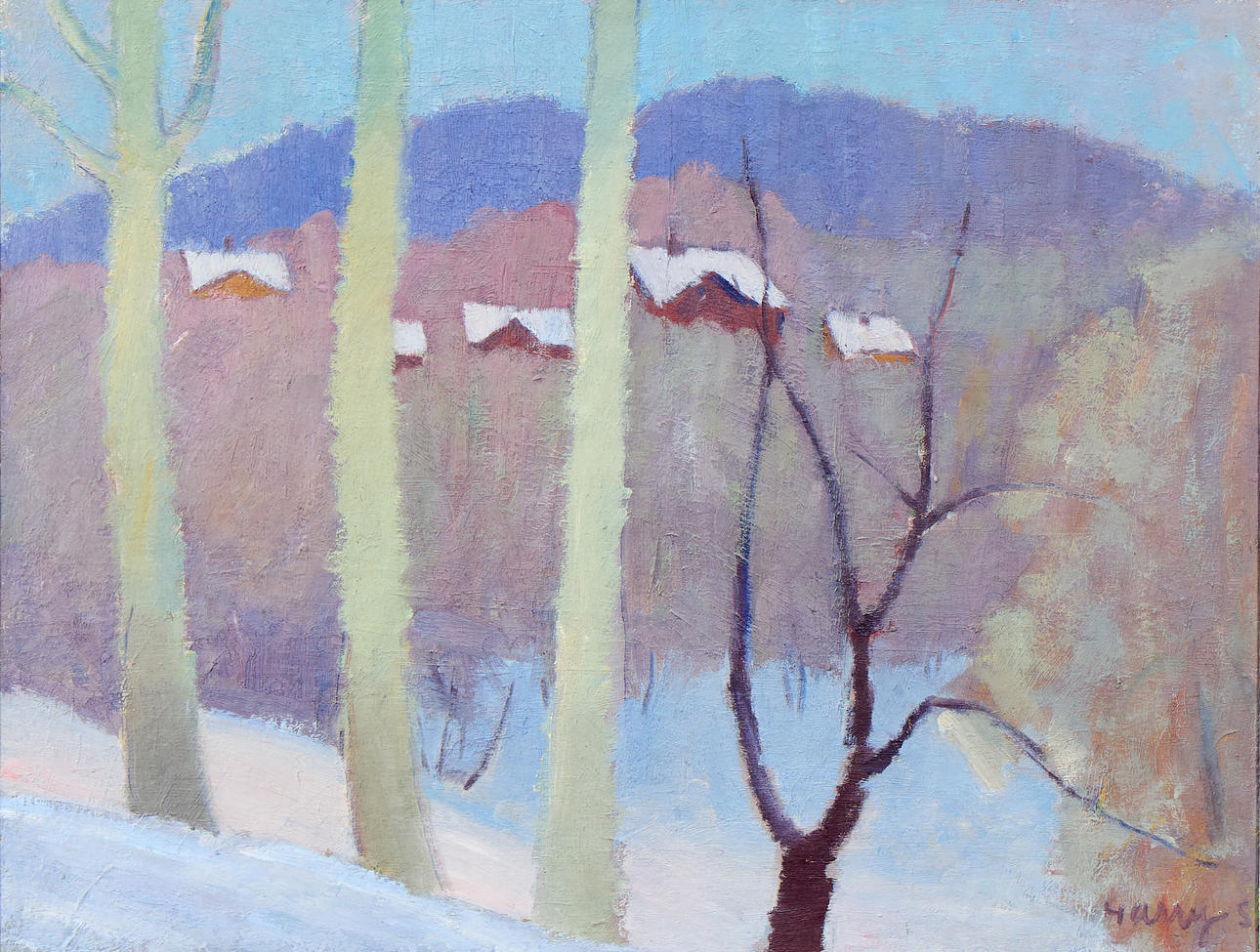 HARRY SAHLIN. Winter Landscape.