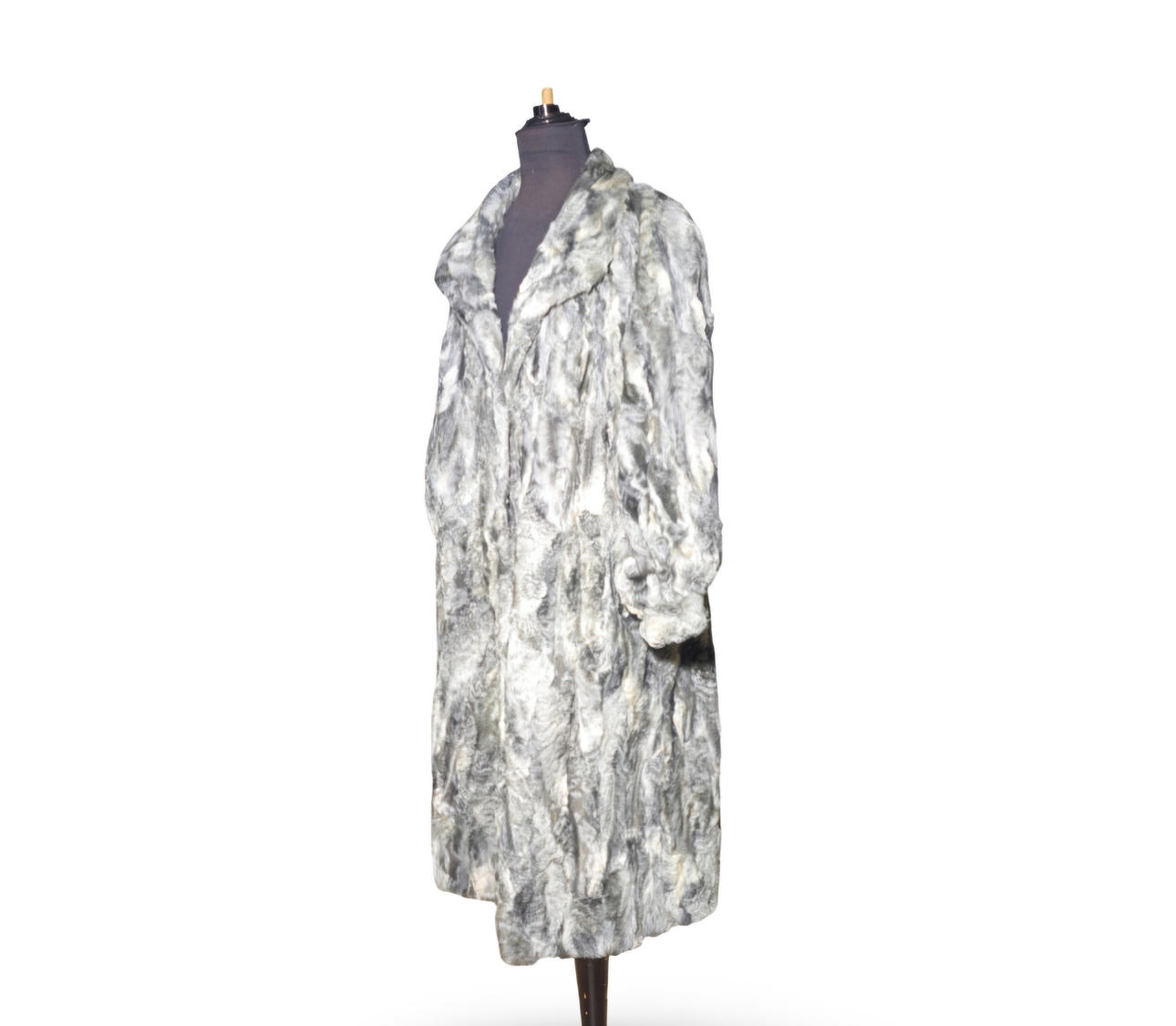 Astrakhan coat in gray tones. Size 42 approx.