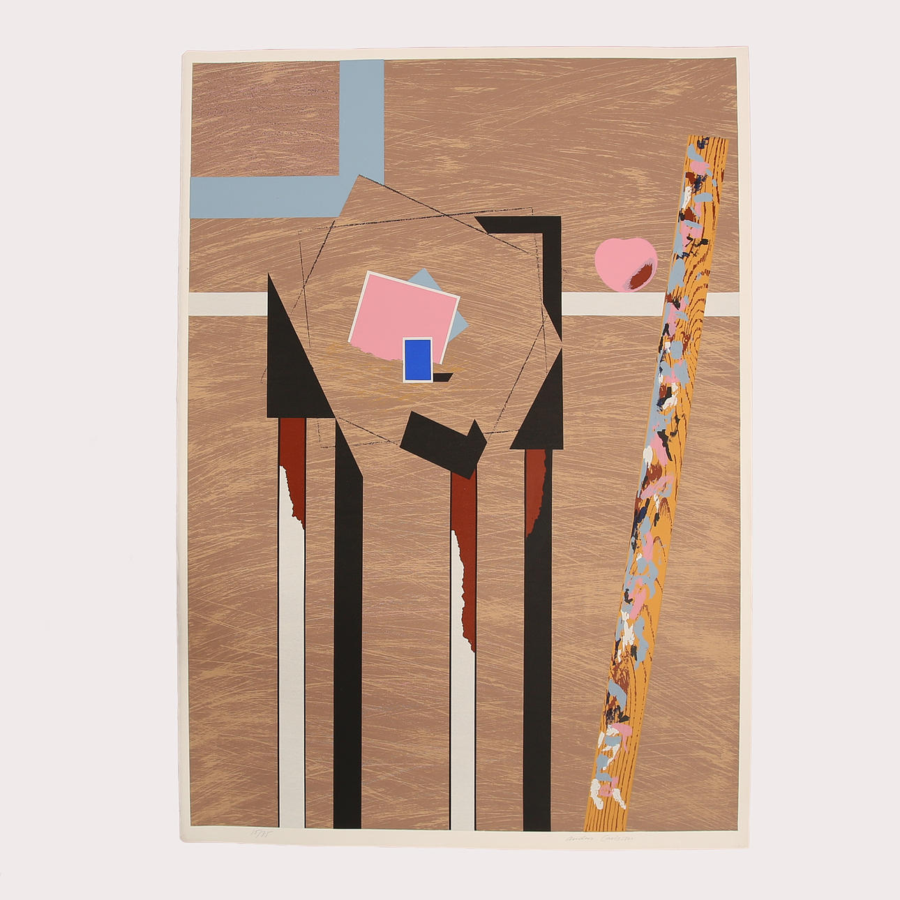 ANDERS CARLSSON. Composition, lithograph in colours, signed and numbered 15/75.