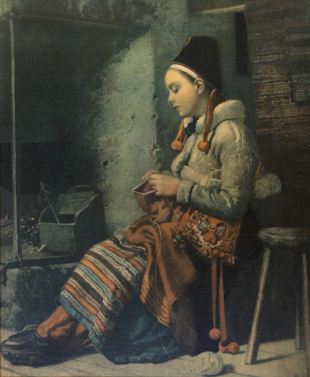 JOHAN FREDRIK HÖCKERT, EFTER. Tryck på duk, "Rättvikskulla".