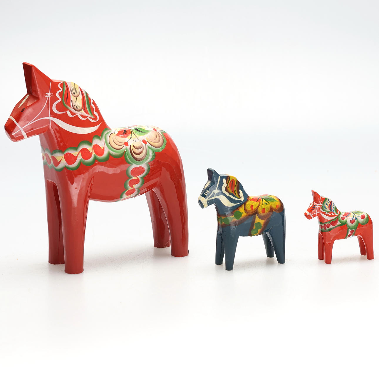 DALA HORSES, 3 pcs.