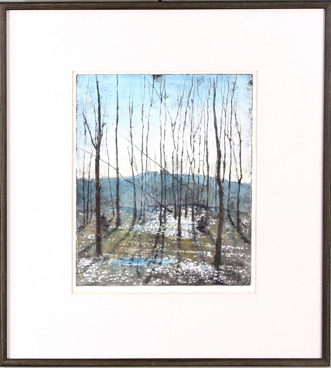 OIDENTIFIERAD KONSTNÄR. Akvarellerad etsning, etat II 11/40, signerad KG Pettersson, -86.