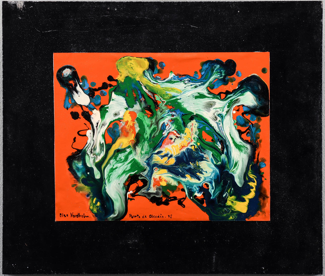 ELSE NORDHOLM. Mixed media, signed.