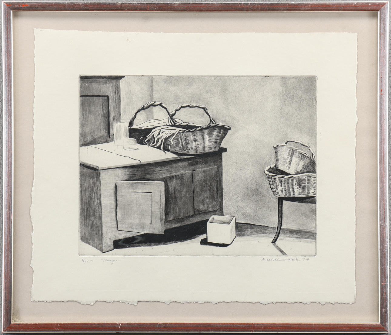 MADELEINE HATZ. Etching 4/20, signed 77.