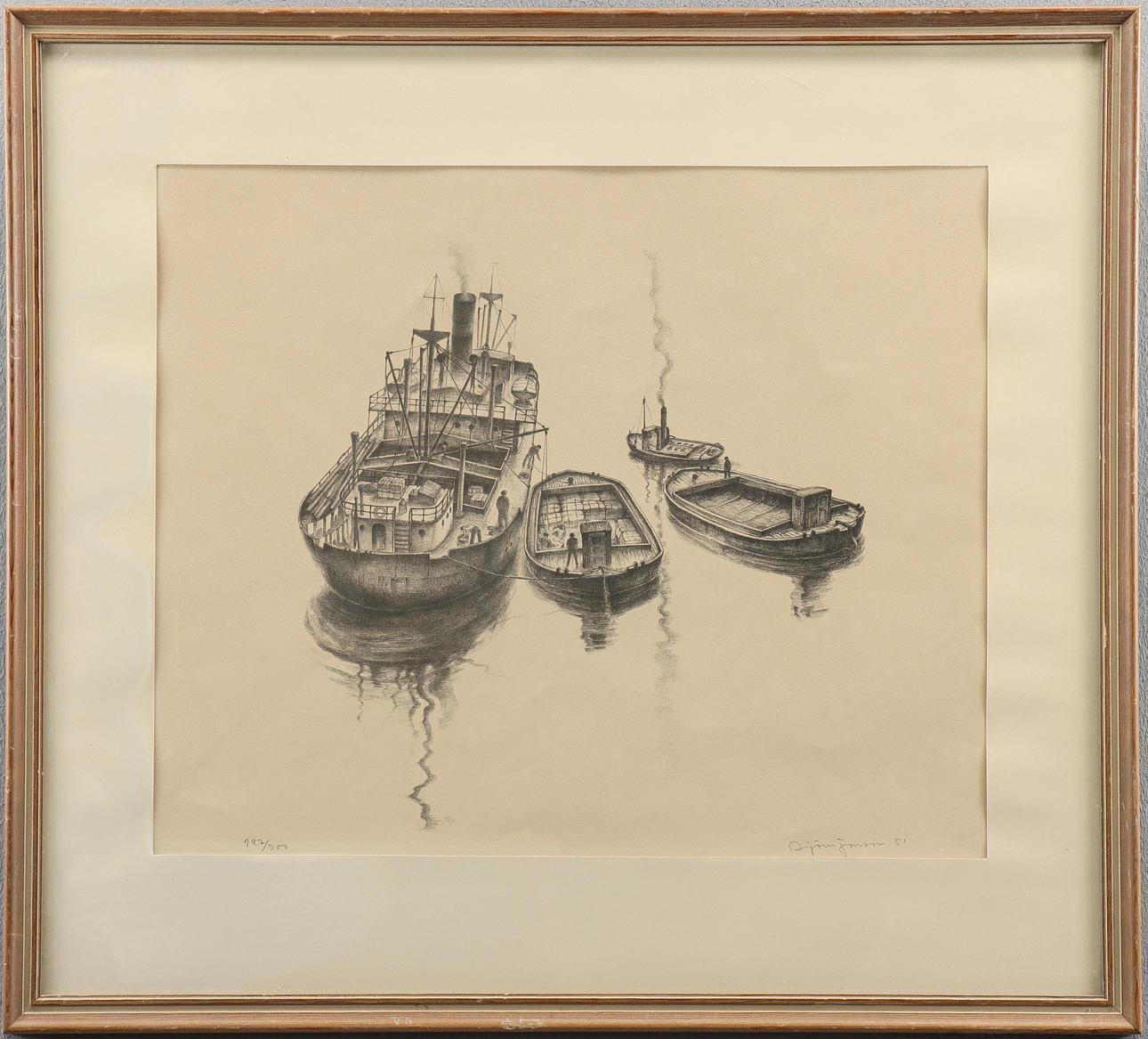 BJÖRN JONSSON. Etching 297/300, signed 51.