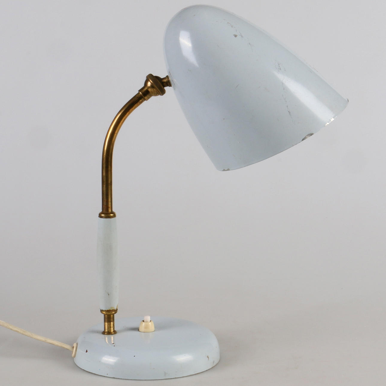 BORDSLAMPA, plåt, 1950/60-tal.
